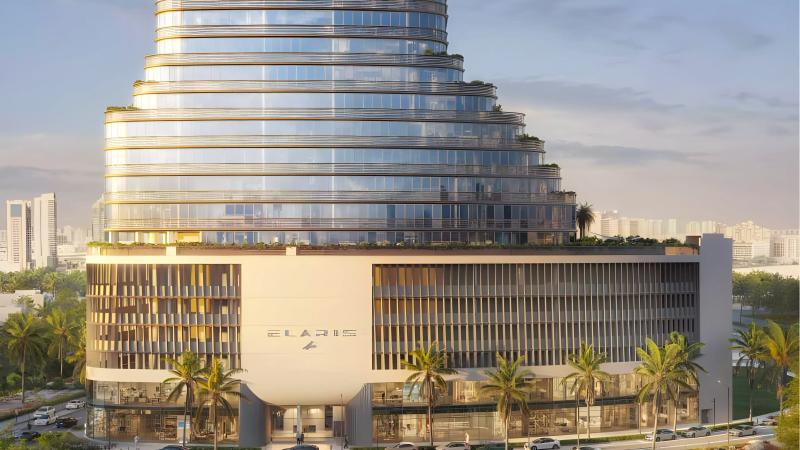 ELAR1S Axis building exterior view, Jumeirah Village Triangle, Dubai