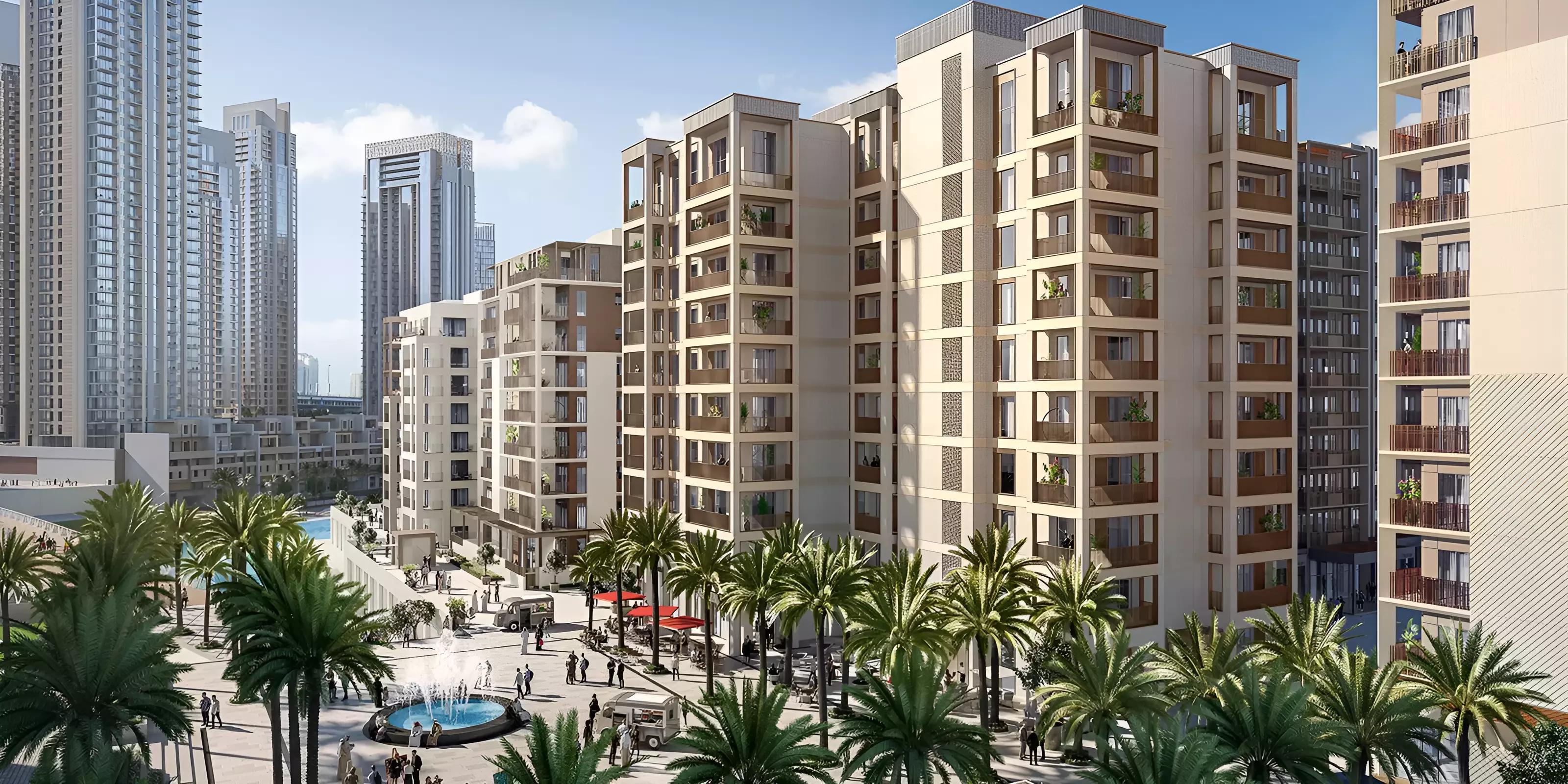 Creek Beach Lotus exterior facade at Dubai Creek Harbour