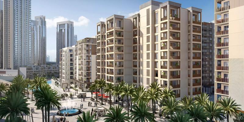 Creek Beach Lotus exterior facade at Dubai Creek Harbour