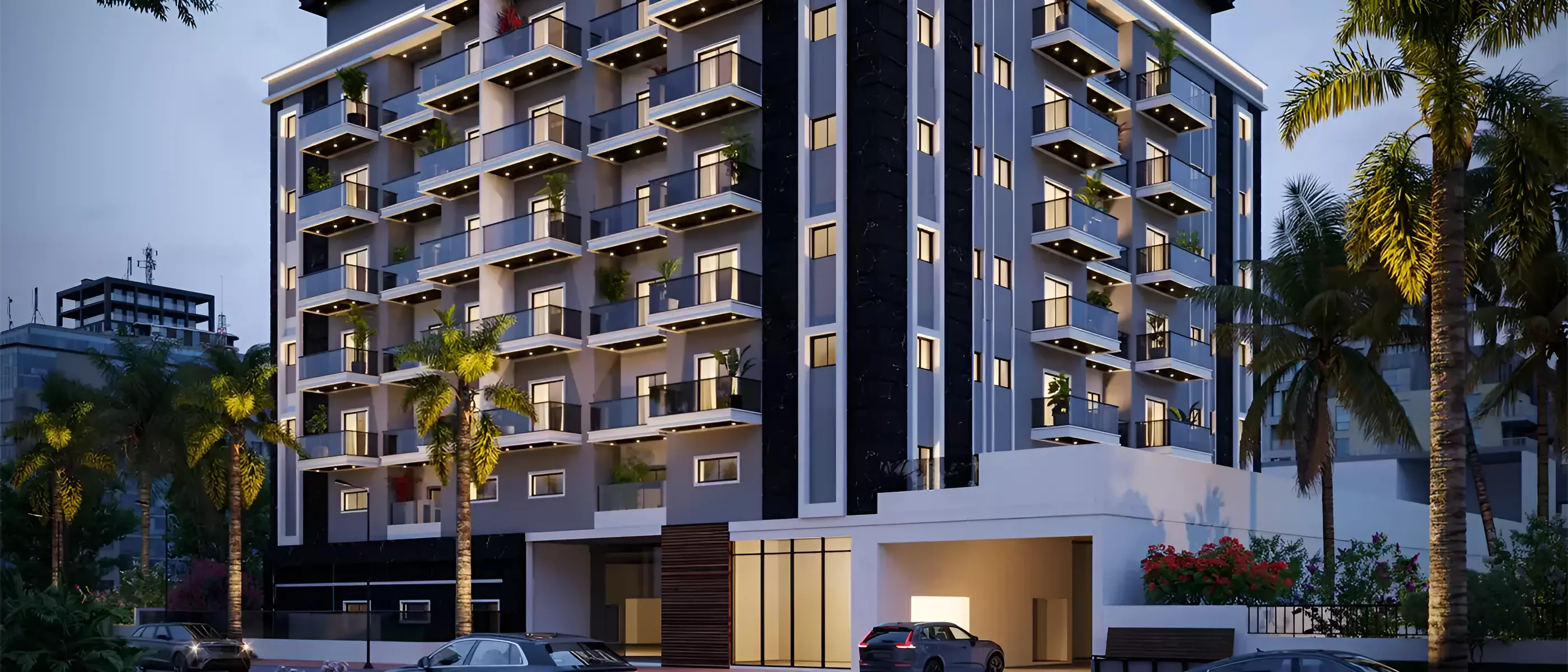 Terra Tower amenity area render, Dubai Land Residence Complex, Dubai