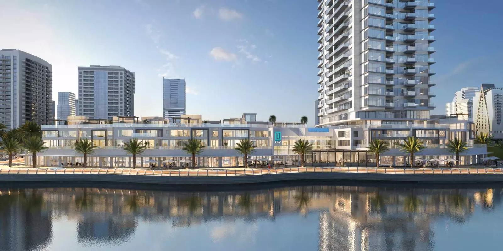 LIV Waterside pool area, Dubai Marina