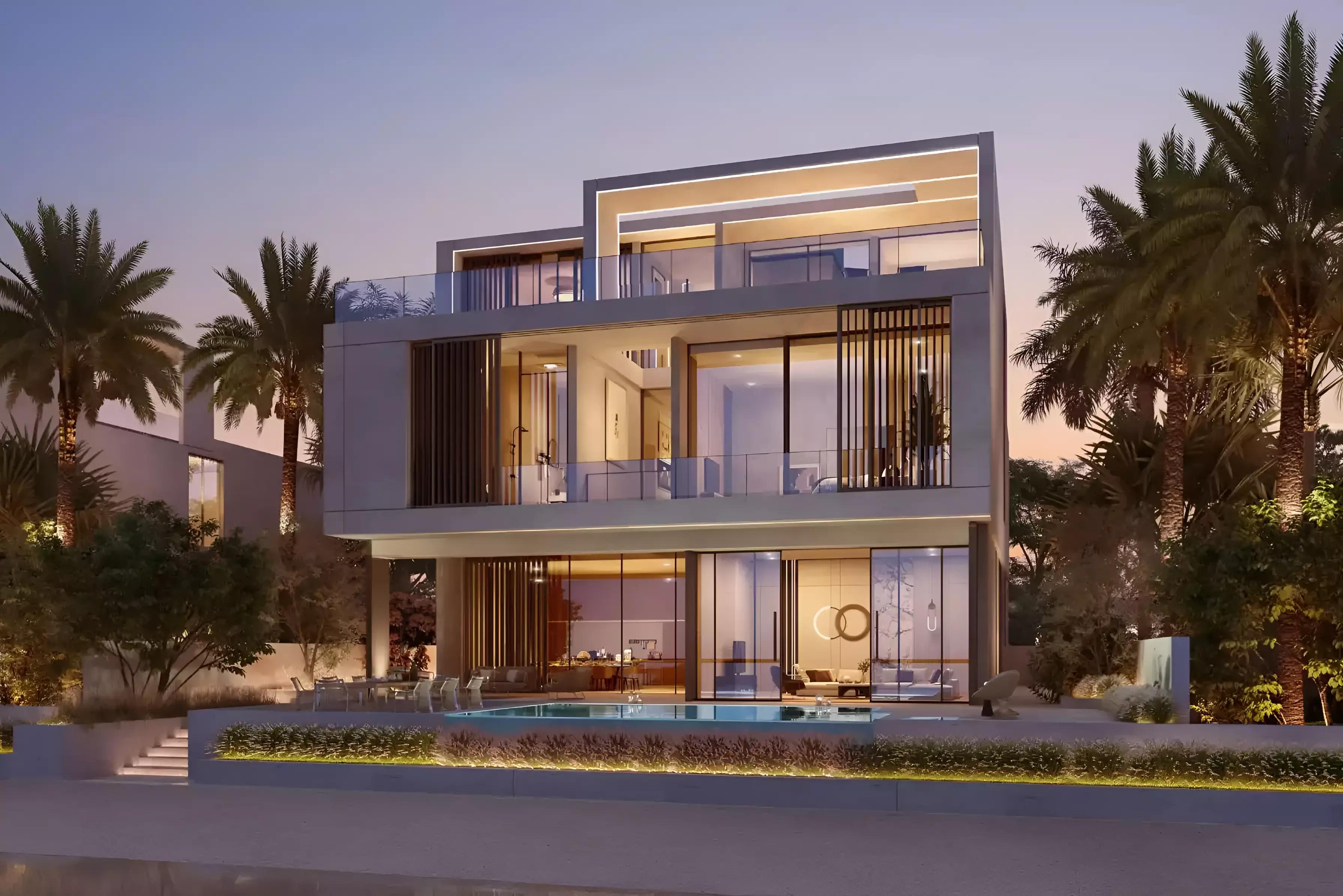 Villa kitchen and dining area, Beach Collection Villas, Palm Jebel Ali