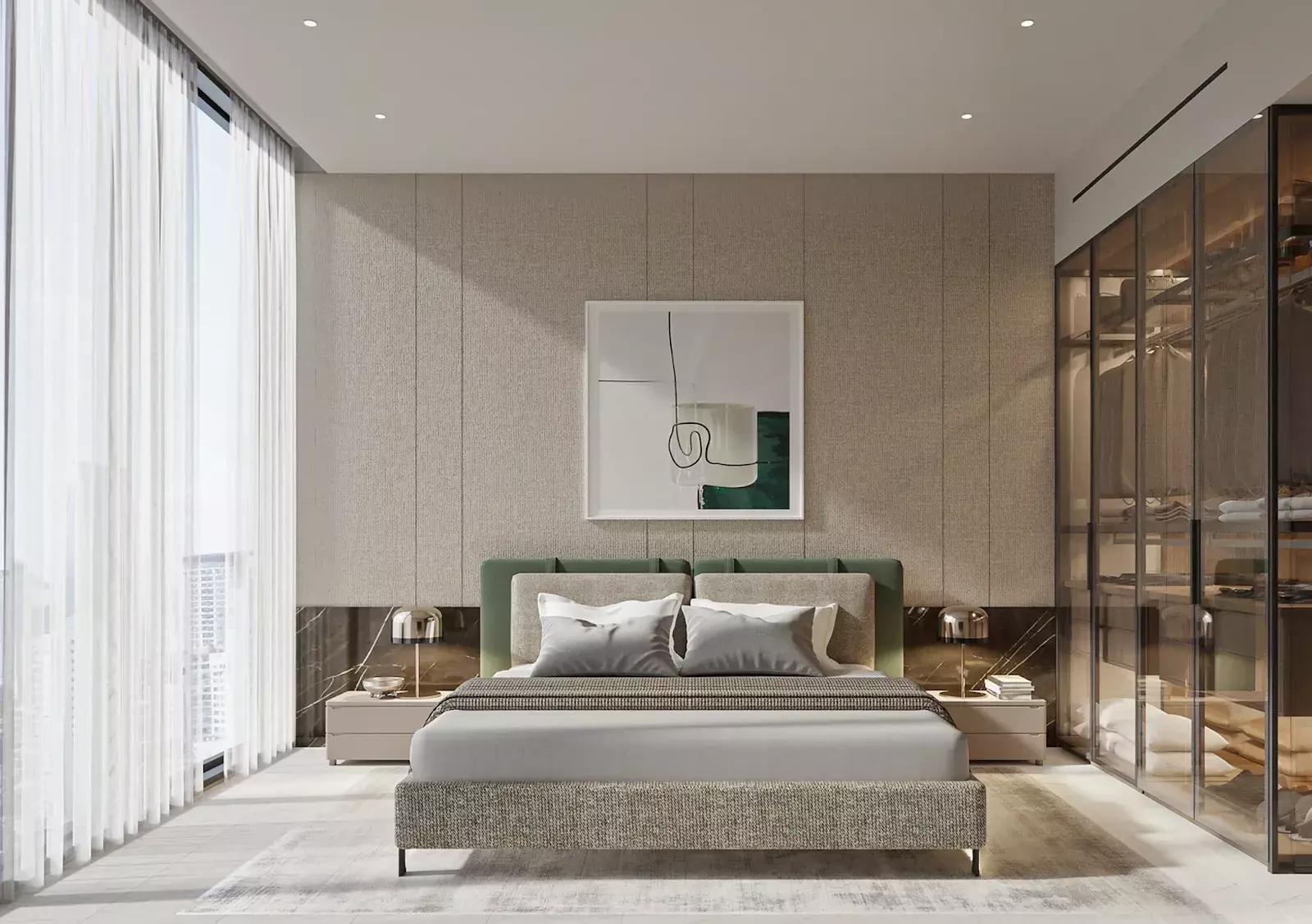 Bayview Boulevard residential exterior render, Dubai Islands