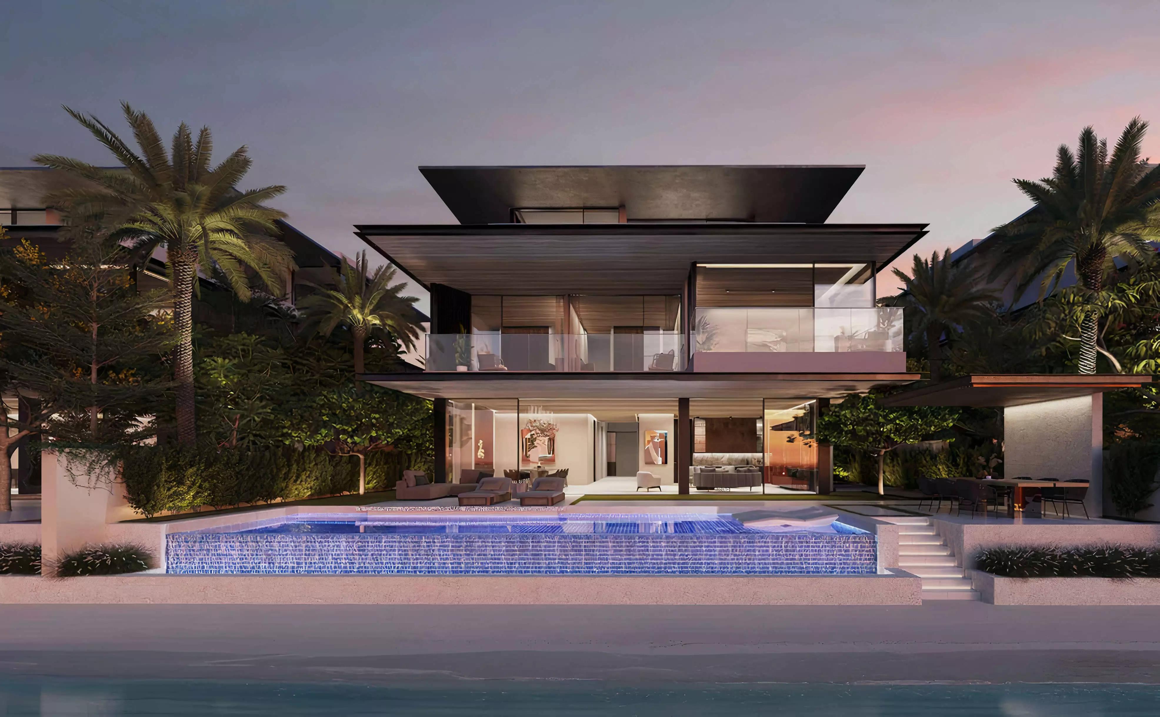 Palm Jebel Ali Frond I waterfront villa exterior, Nakheel, Dubai