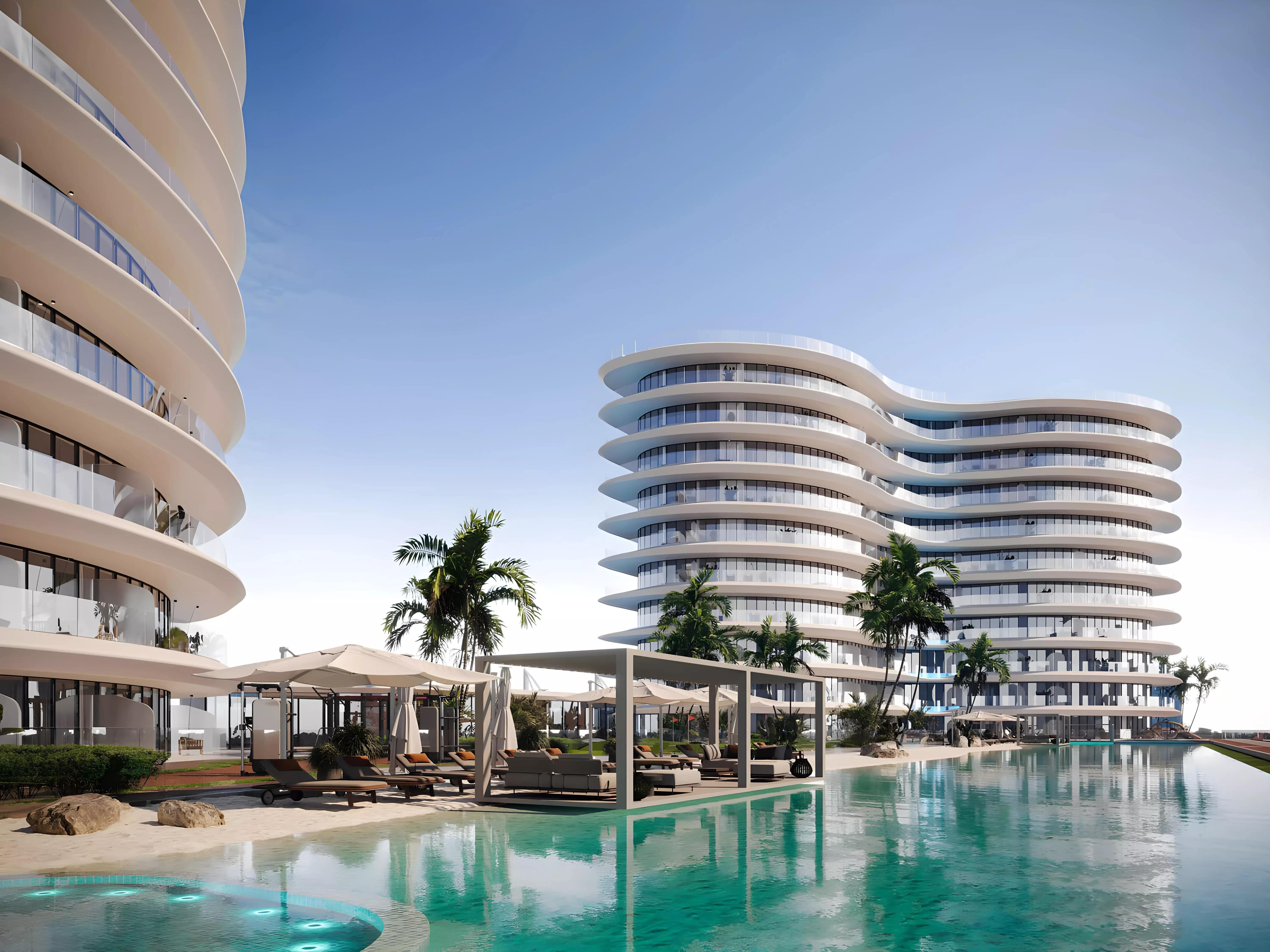 Landscaped garden area at Trussardi Residences Phase 2, Al Furjan