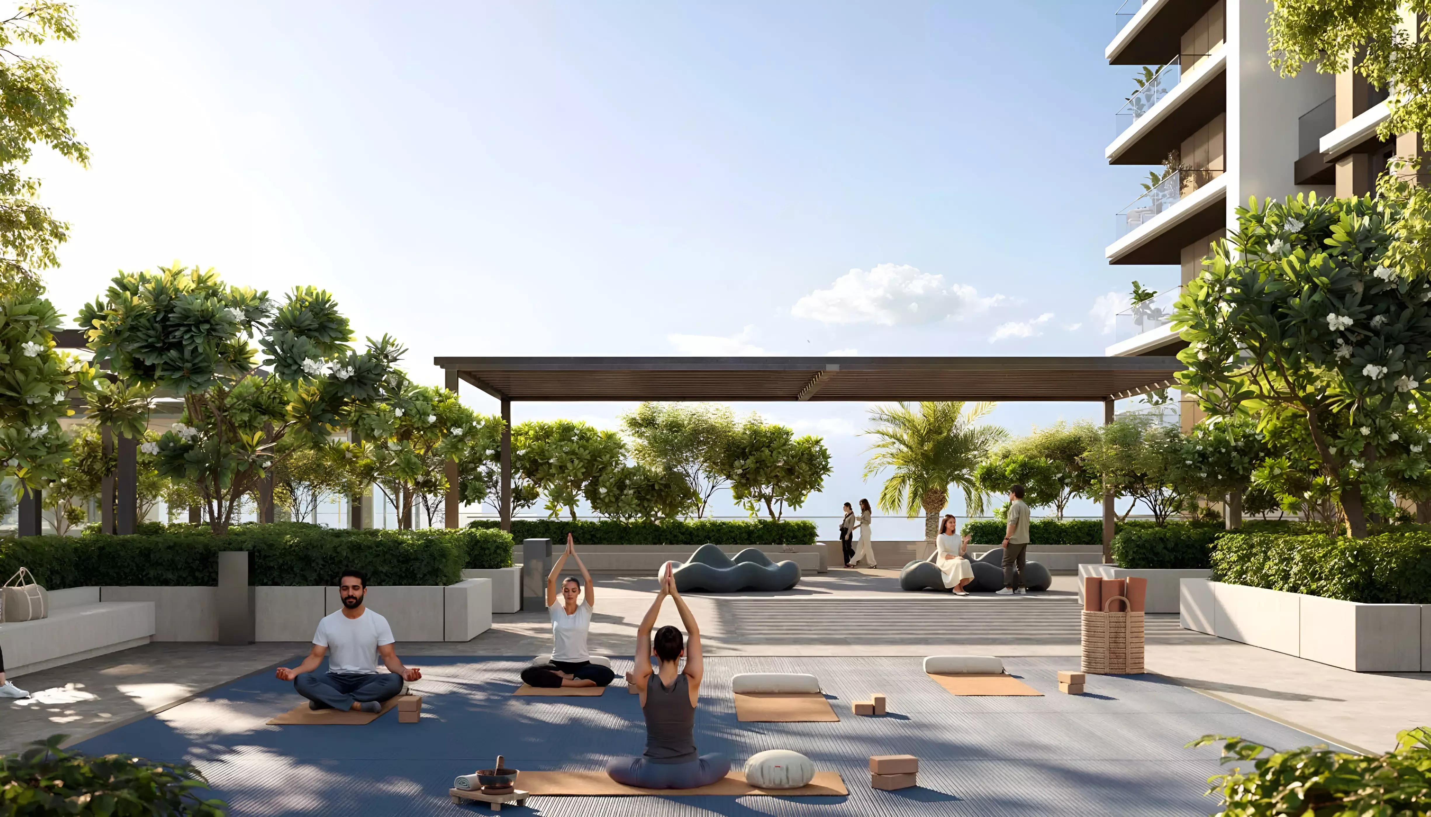 Lyvia by Palace residential building view, The Lagoons, Dubai