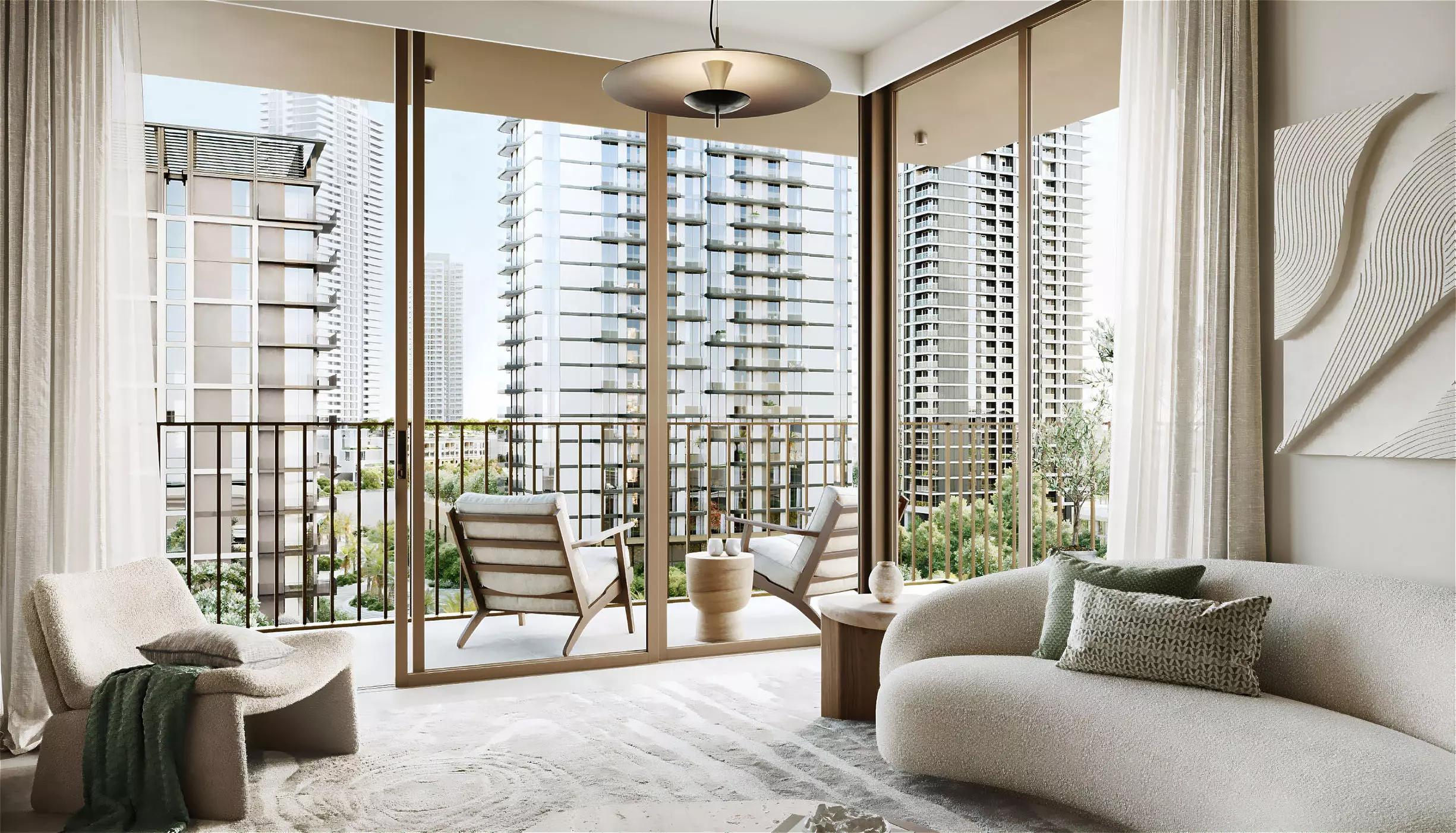 Oria gymnasium interior, Dubai Creek Harbour apartments