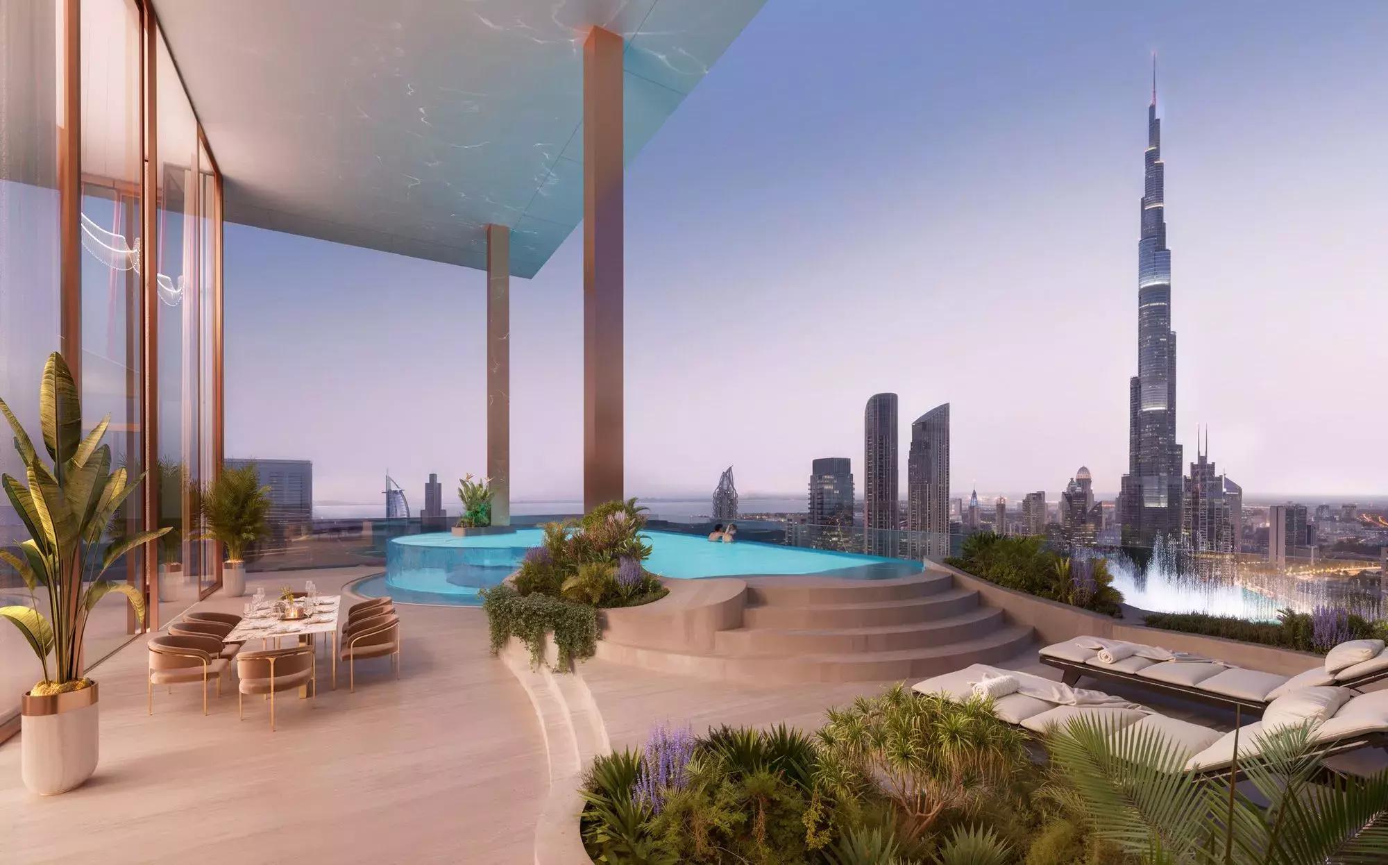 Fairmont Residences Solara Tower building facade and entrance