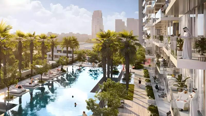 One Sky Park Phase 2 apartment building exterior by Iman Developers, JVC, Dubai