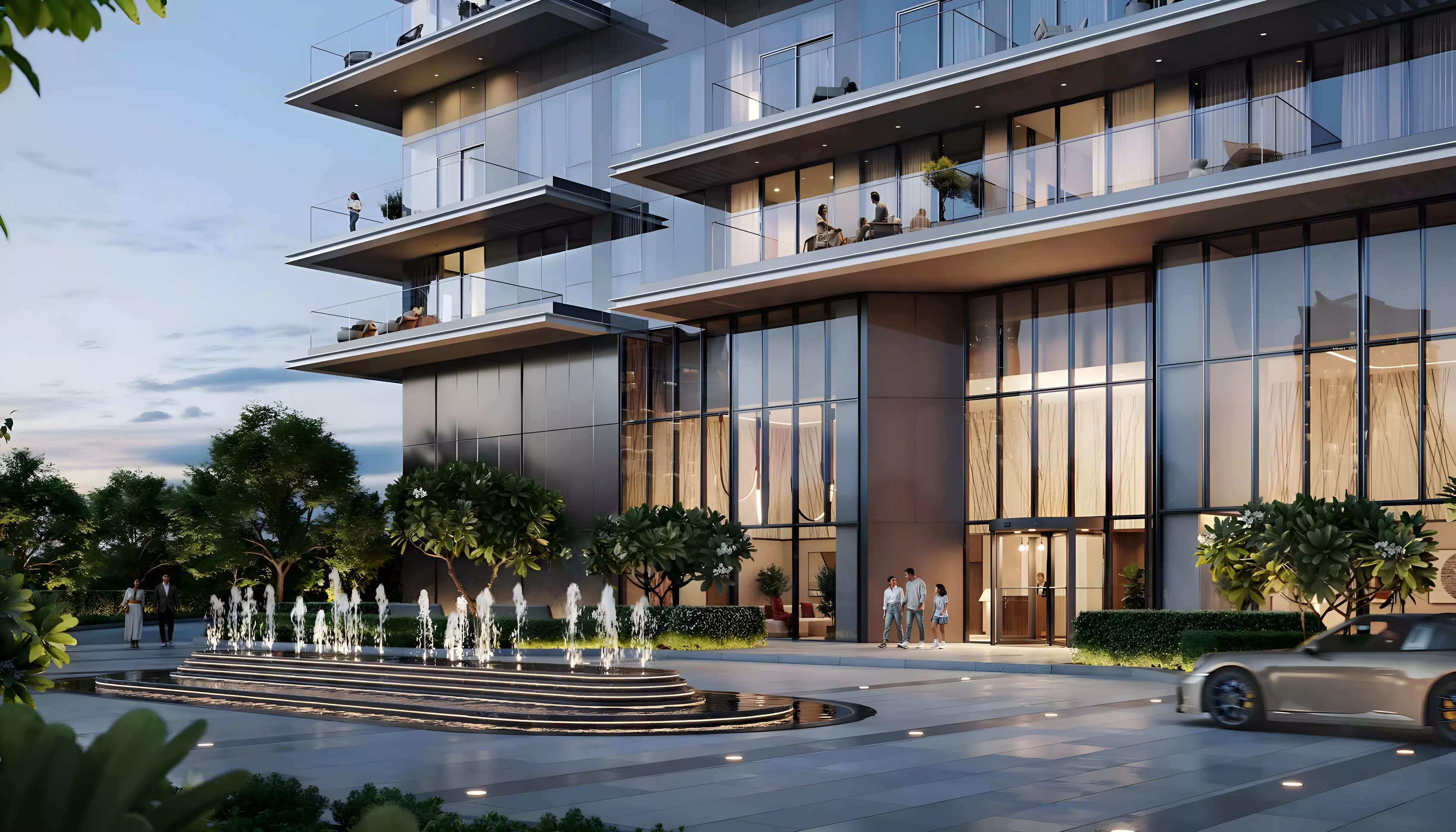 Albero shared swimming pool deck, Dubai Creek Harbour, Dubai