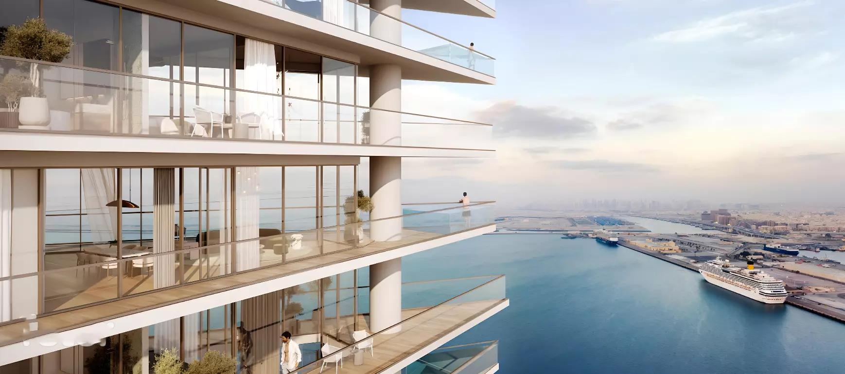 Mar Casa apartment interior living area, Deyaar Dubai Maritime City