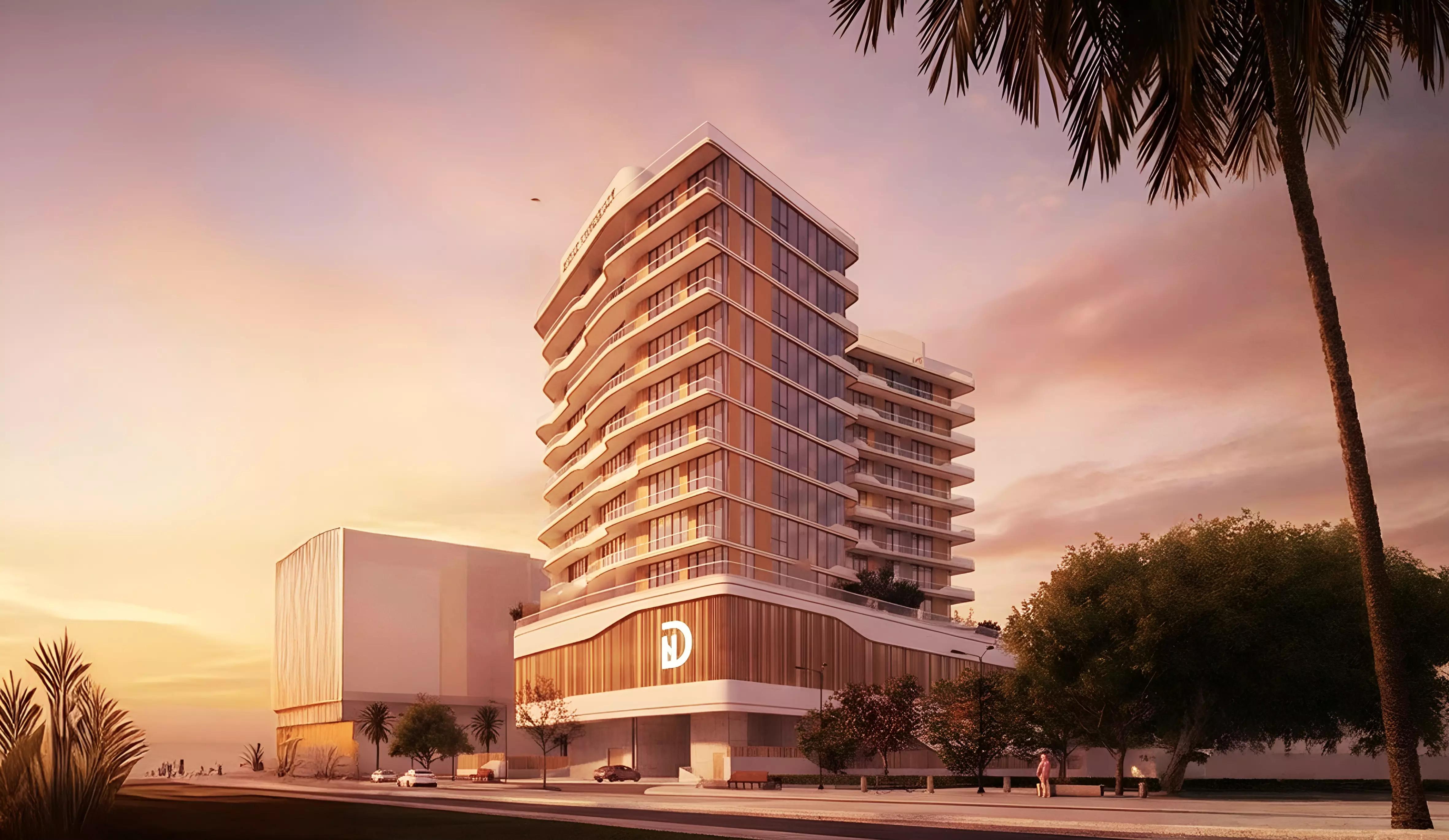 09 Life Residences exterior facade view, Dubai Land Residence Complex, Dubai