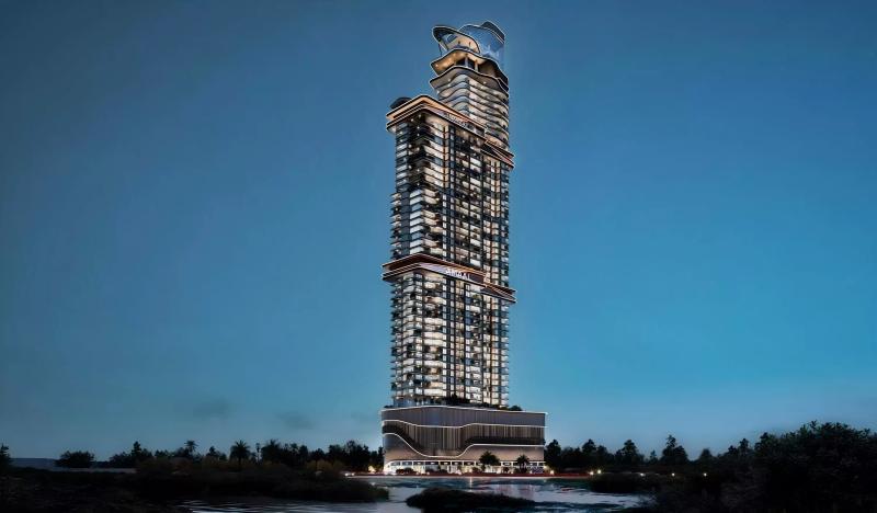 Mansory Residences exterior tower view in Meydan, Dubai