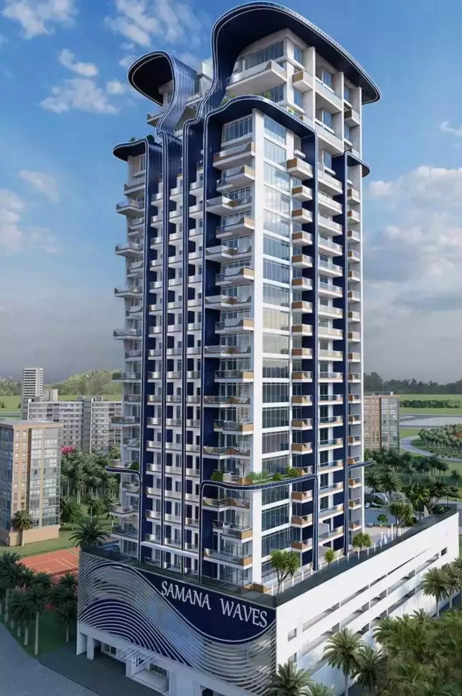 Samana Waves shared pool deck area, JVC, Dubai
