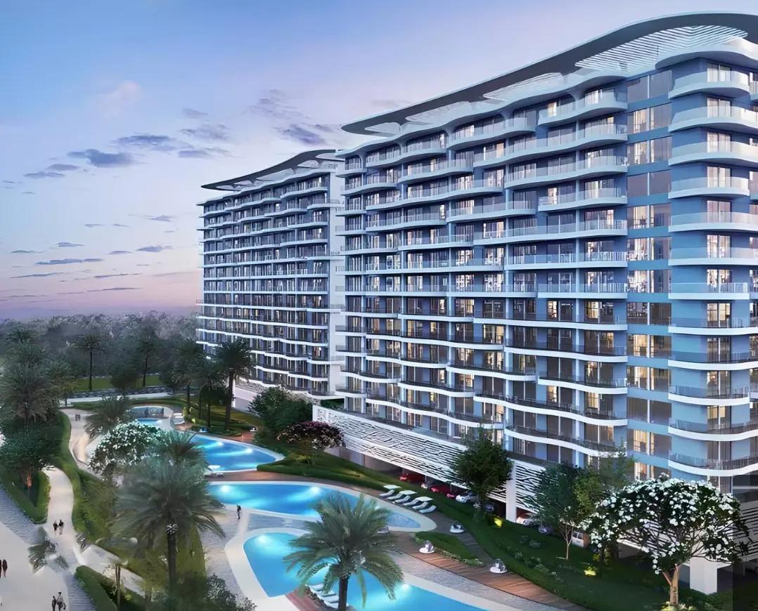 DAMAC Lagoons Views Phase 3 street-level facade, Dubailand
