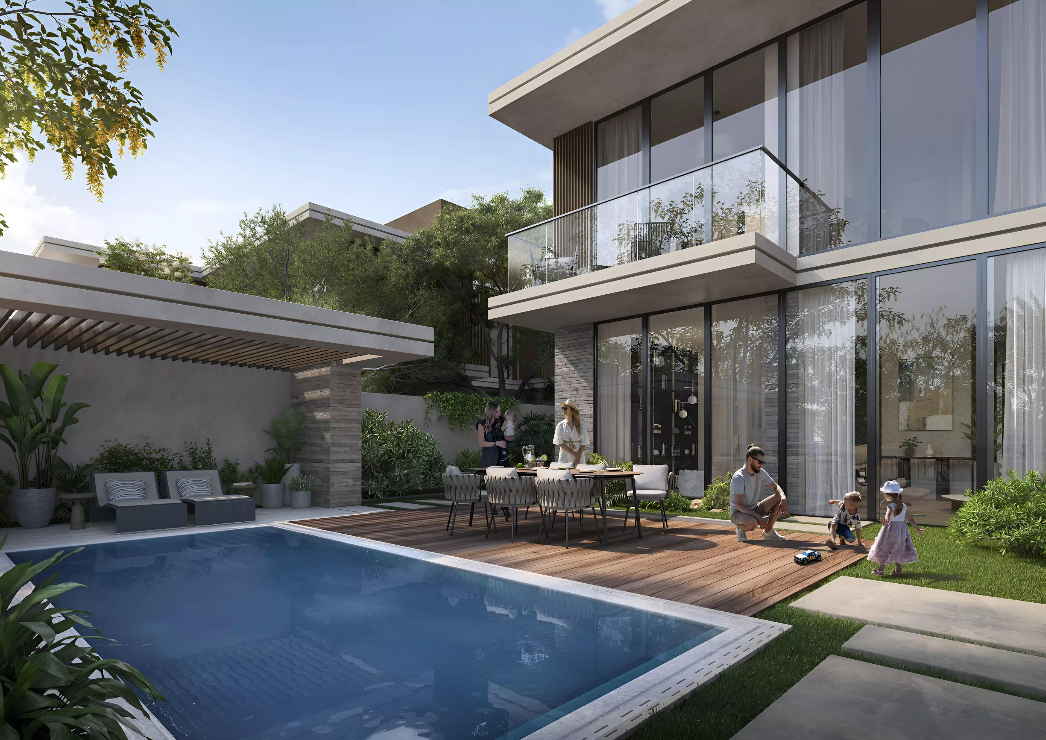 Ravenna Residences villa kitchen and dining area, The Wilds by Aldar, Dubai
