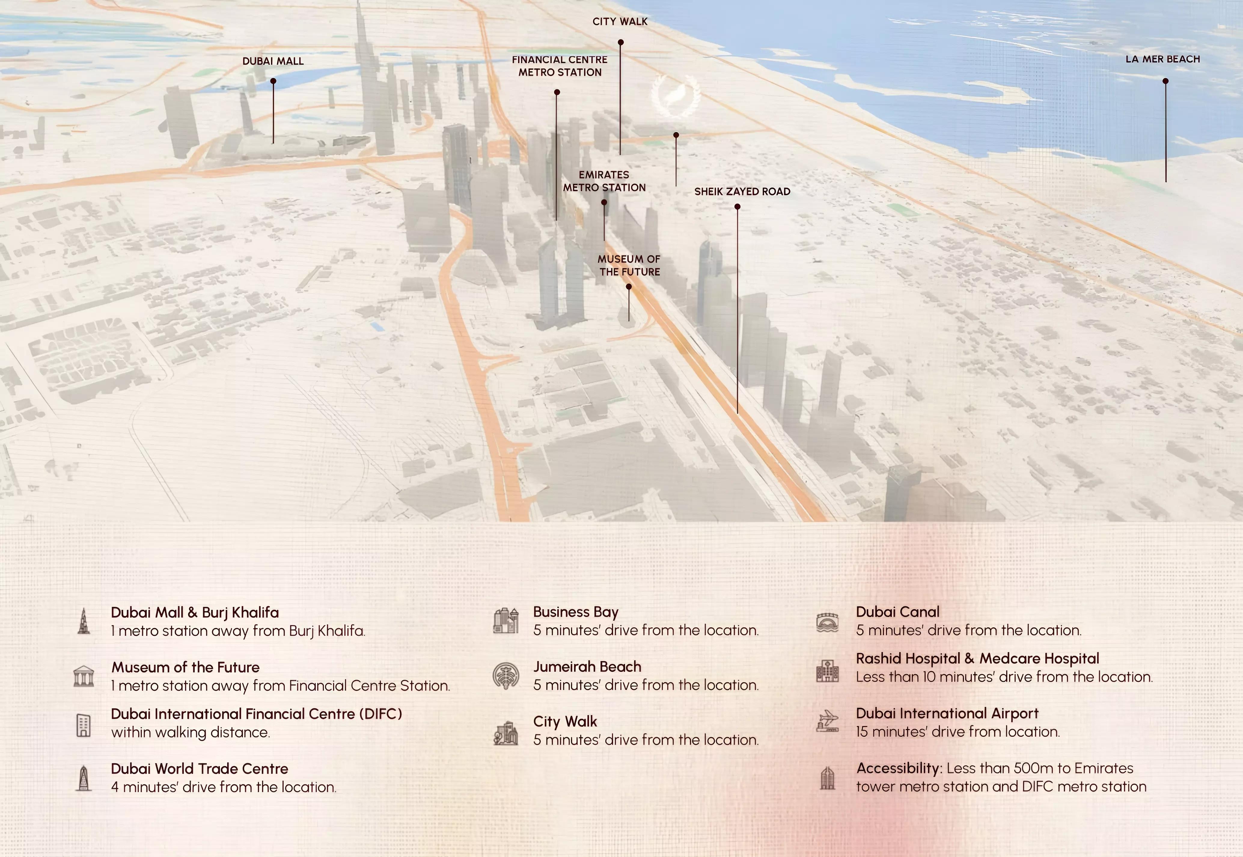 The Grandala master plan and site layout, Jumeirah Garden City, Al Satwa
