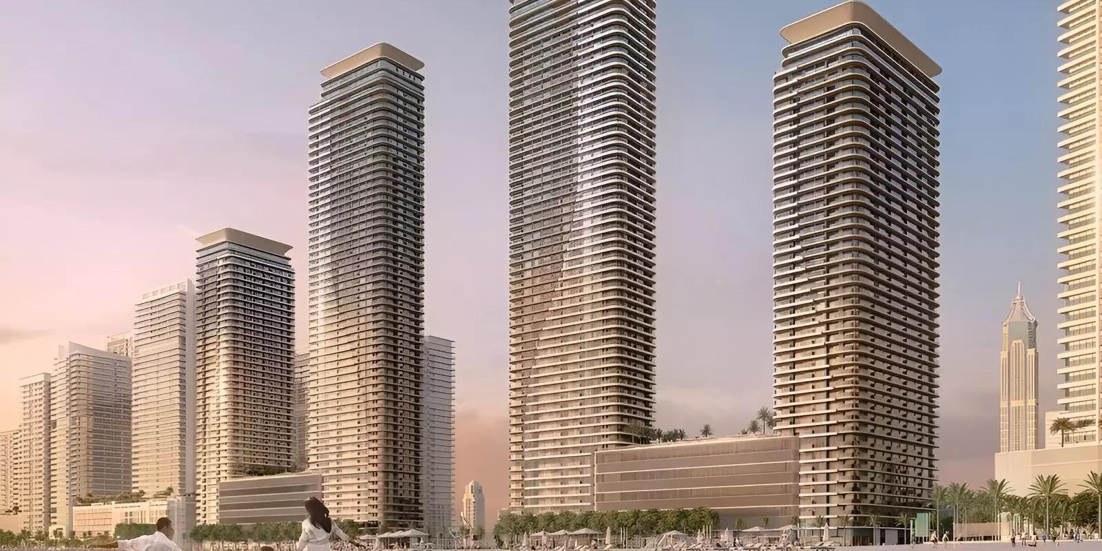 Bayview by Emaar building facade view, Emaar Beachfront, Dubai Harbour