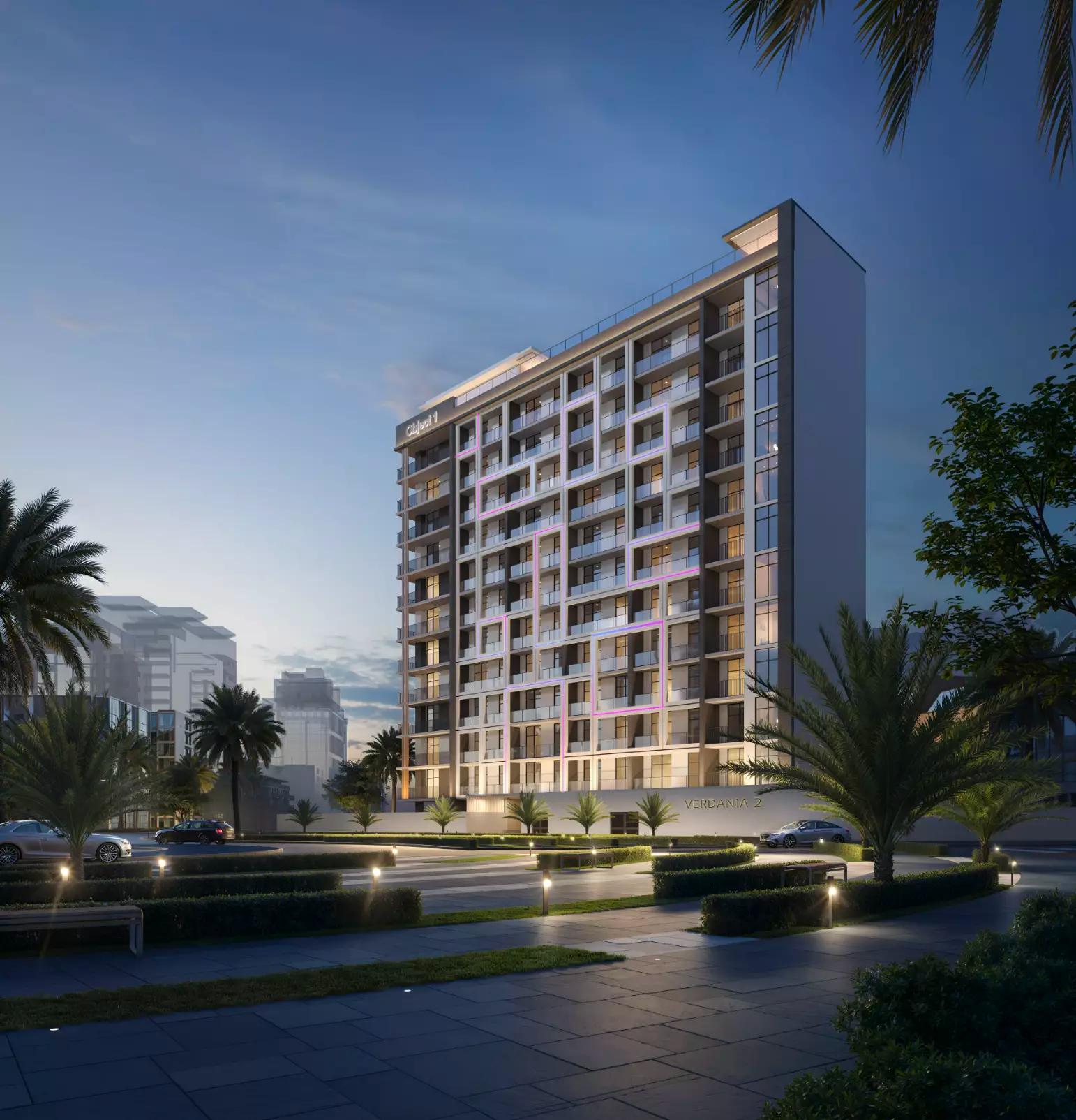 Verdan1A Phase 2 building elevation, Object 1 development, Dubai Land