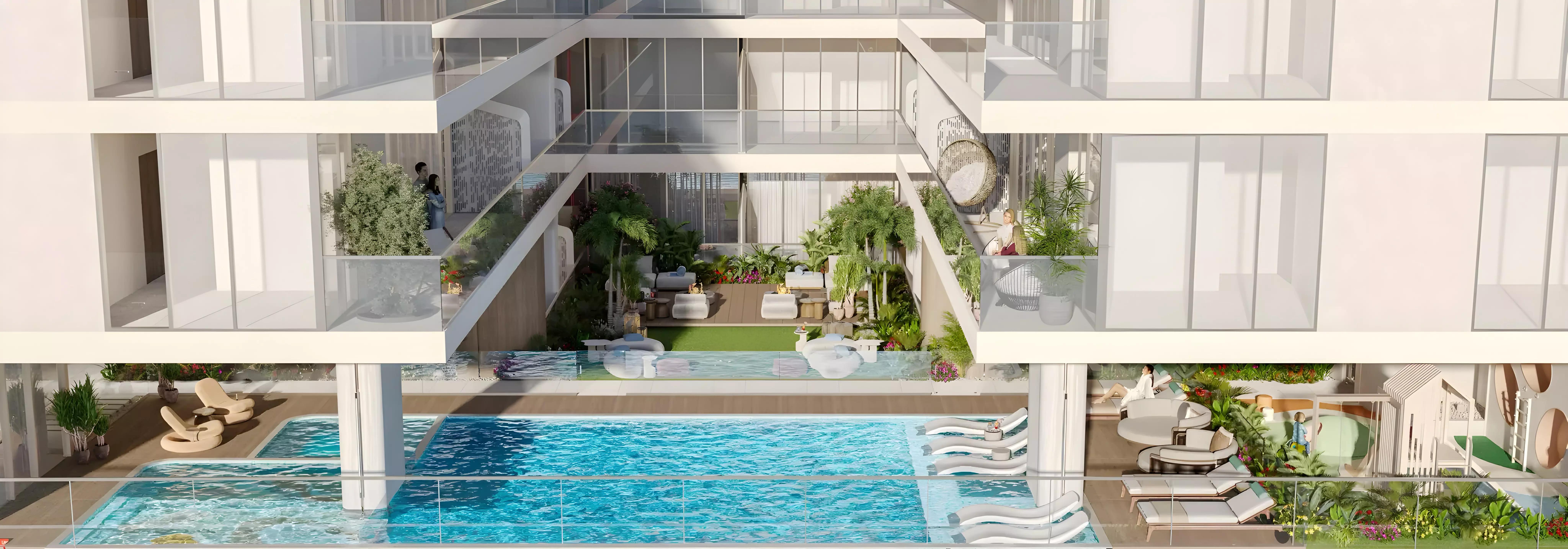 Divine Elements residential facade view, Dubai South