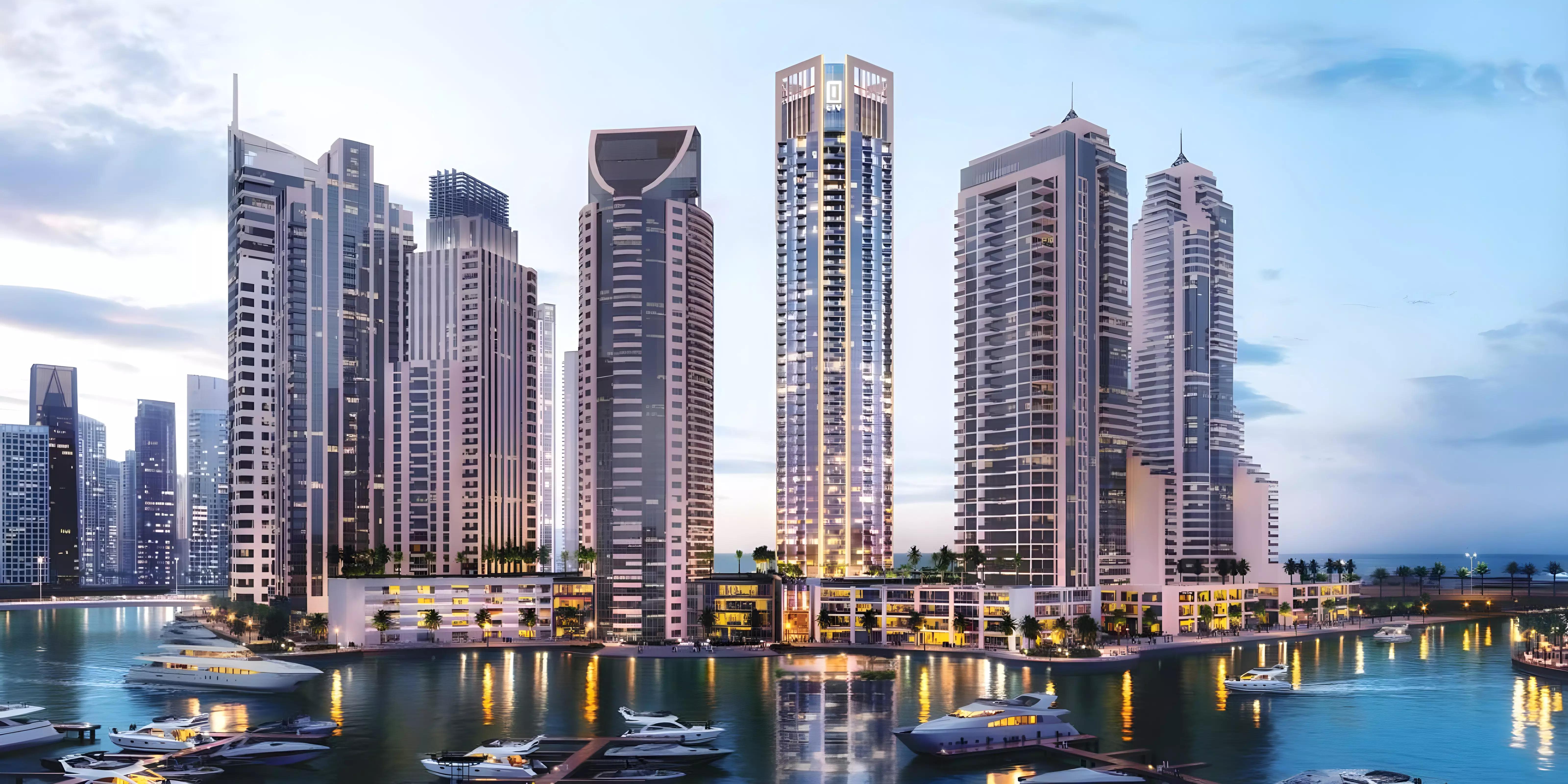 LIV Marina tower exterior view, Dubai Marina waterfront