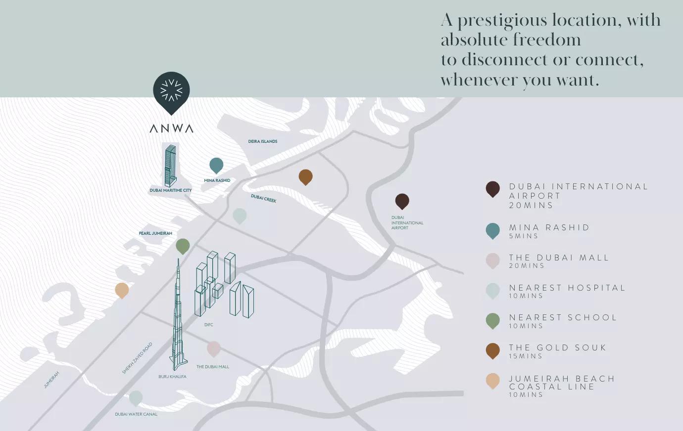 Anwa Phase 2 master plan layout, Dubai Maritime City