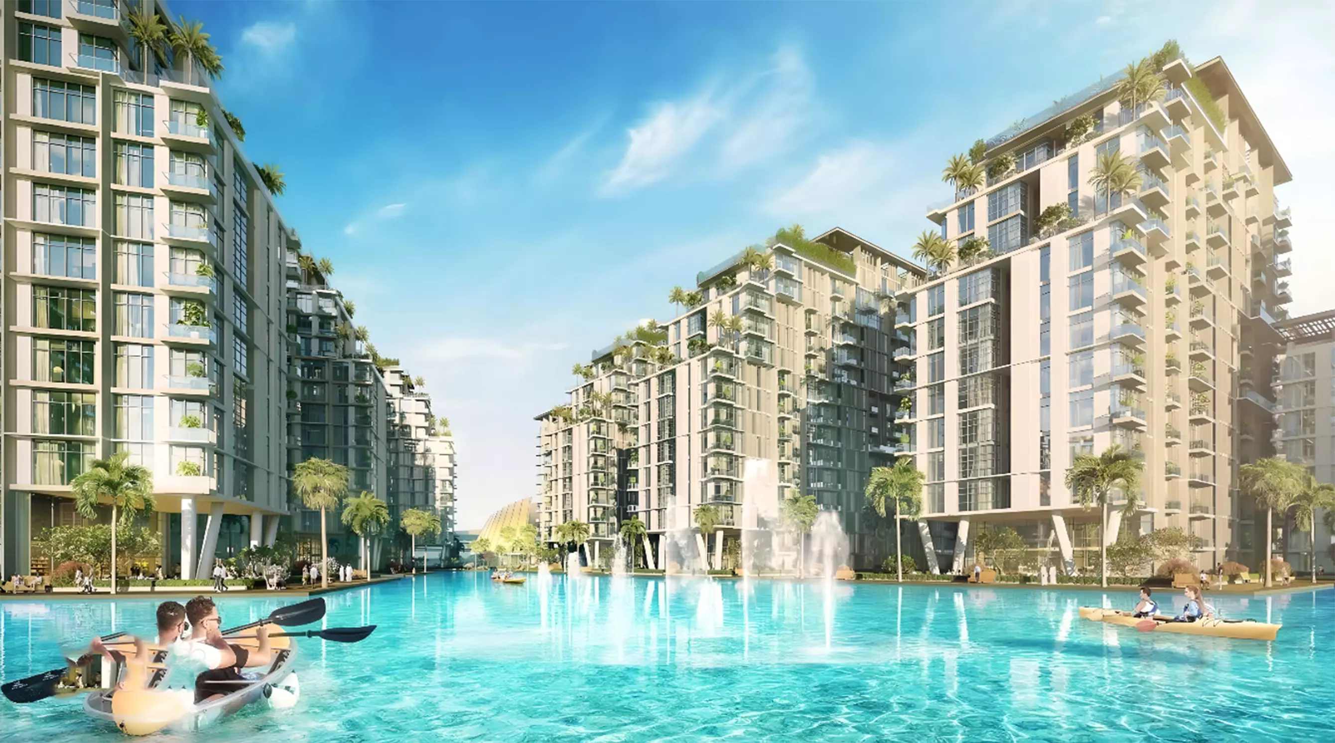 Azizi Venice 14 residential tower view, Dubai South
