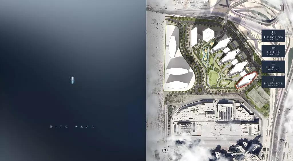 Sobha Central master plan layout including The Tranquil, Jebel Ali, Dubai