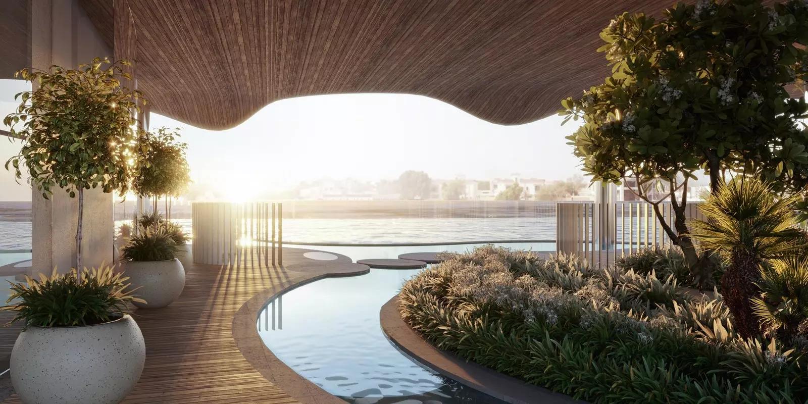 Shared pool deck at Mr C Residences Jumeirah, Jumeirah 2