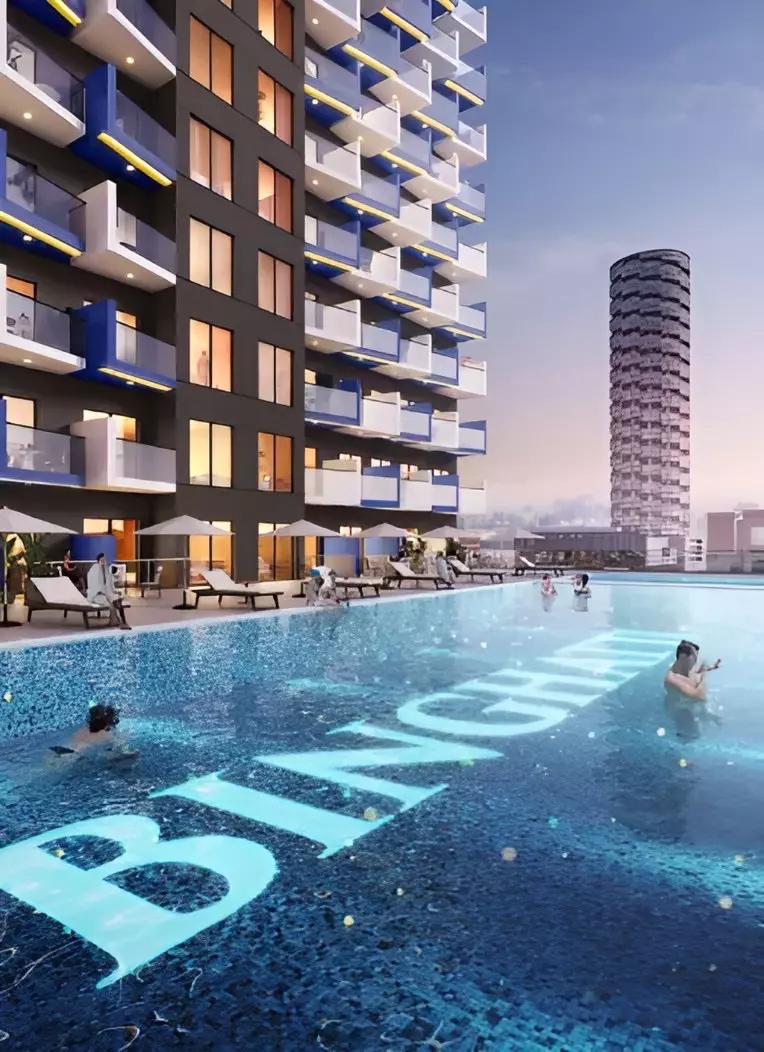 Binghatti Crest apartment interior, Jumeirah Village Circle, Dubai