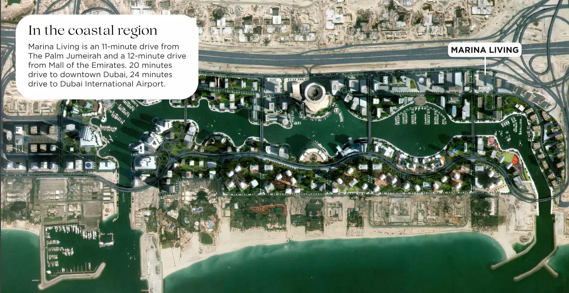 Marina Living master plan layout, Dubai Marina