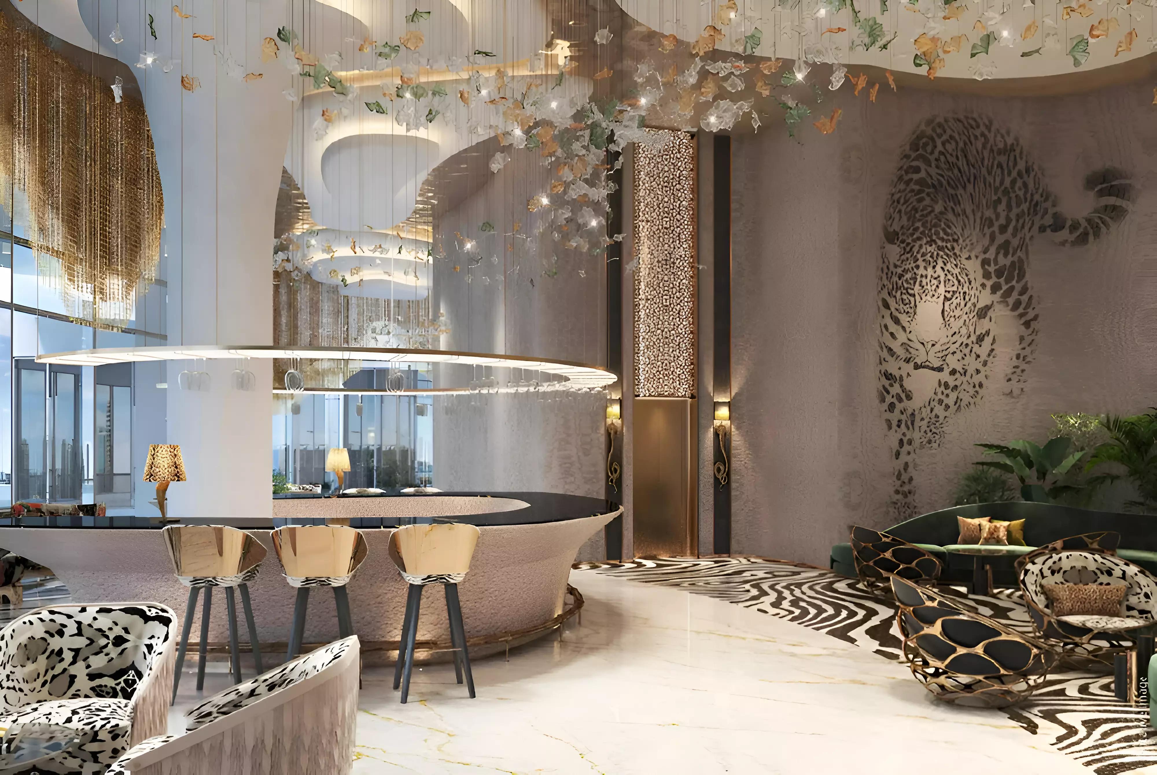 Damac Riverside Views Marine 2 landscaped courtyard and pool area, Dubai