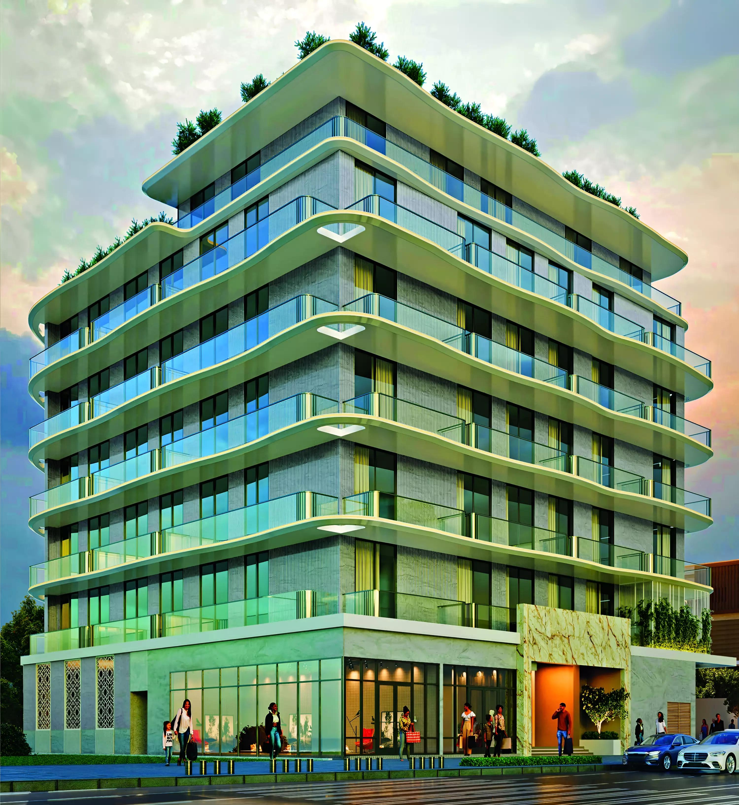Zyra Vista Residence building elevation view, Al Warsan