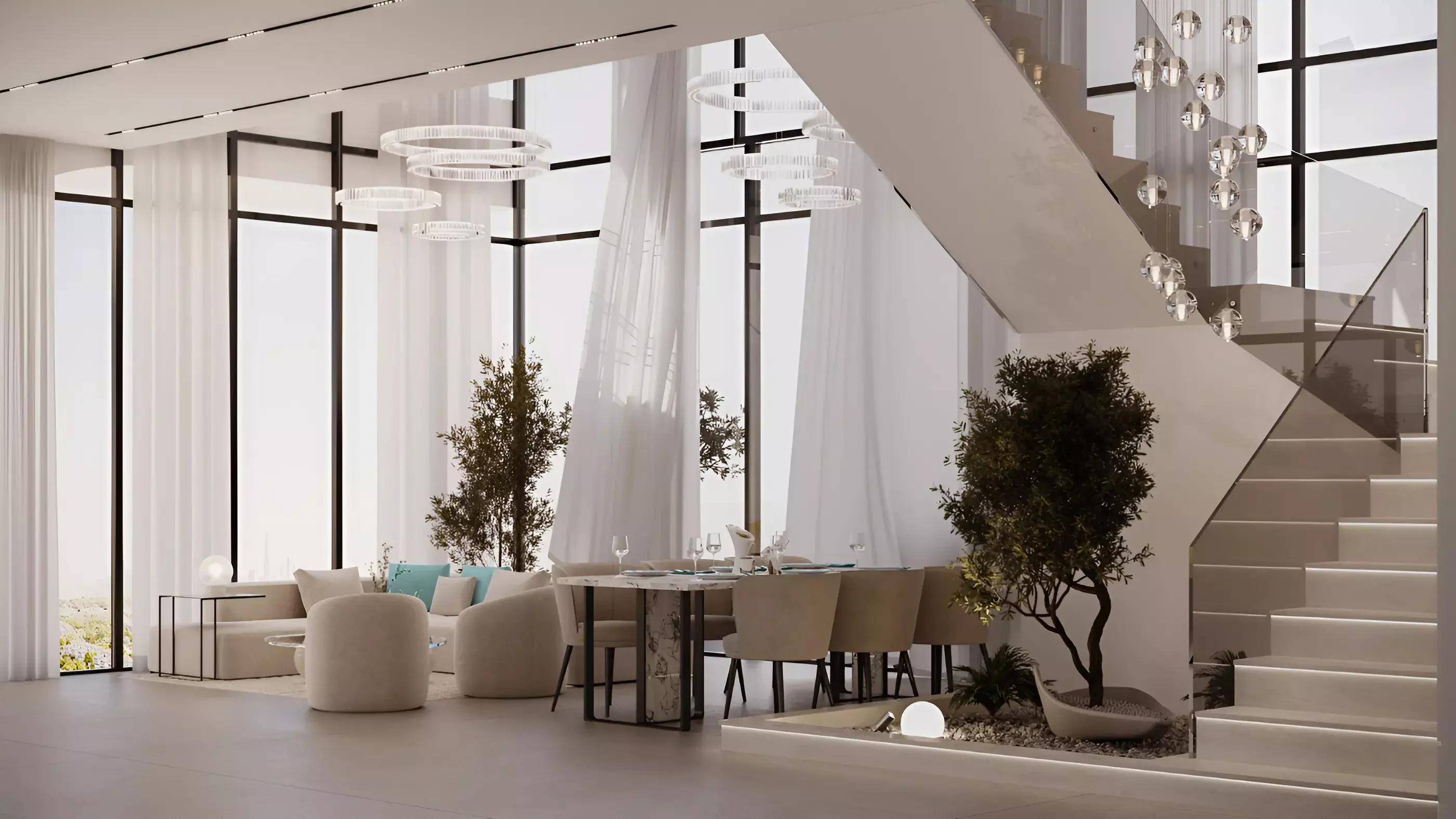 Reef 999 apartment interior living space, Al Furjan, Dubai