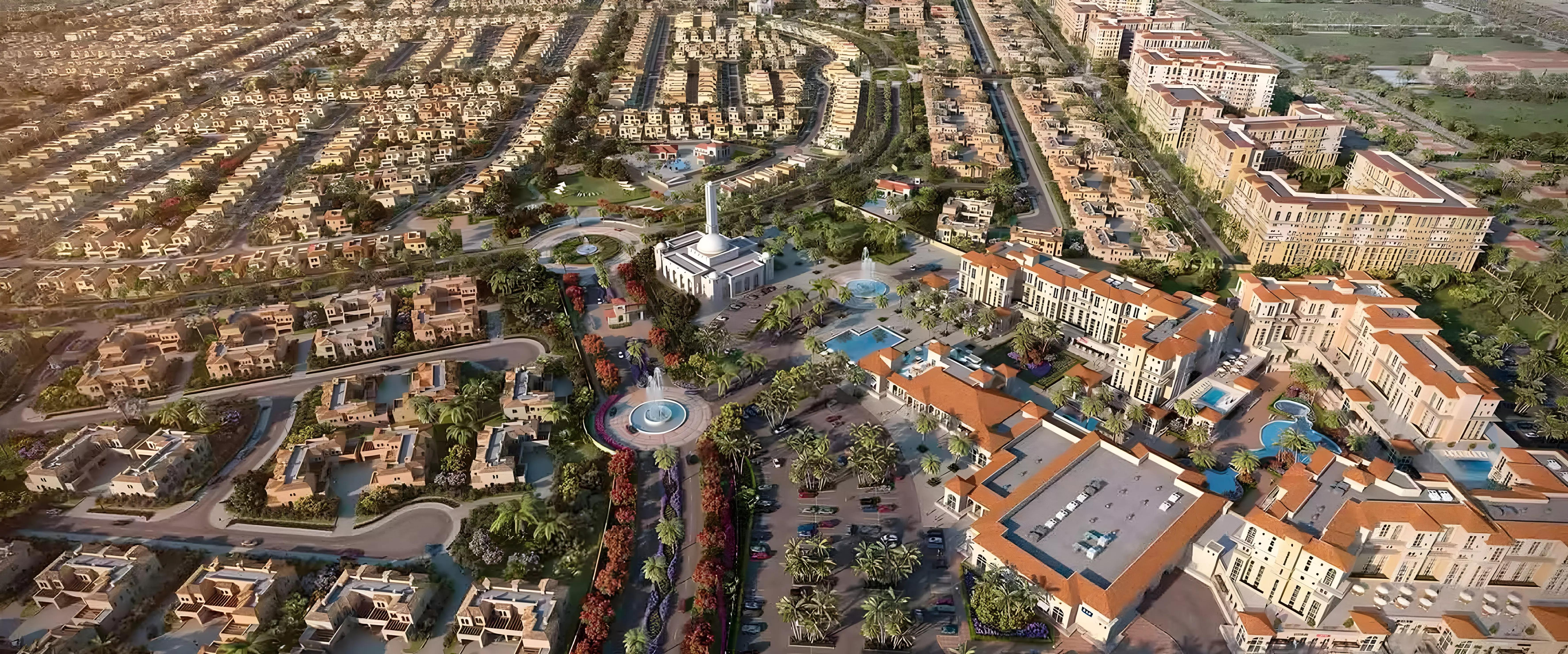 Exterior render of Treppan Vision apartment tower in Dubai Land Residence Complex, Dubai