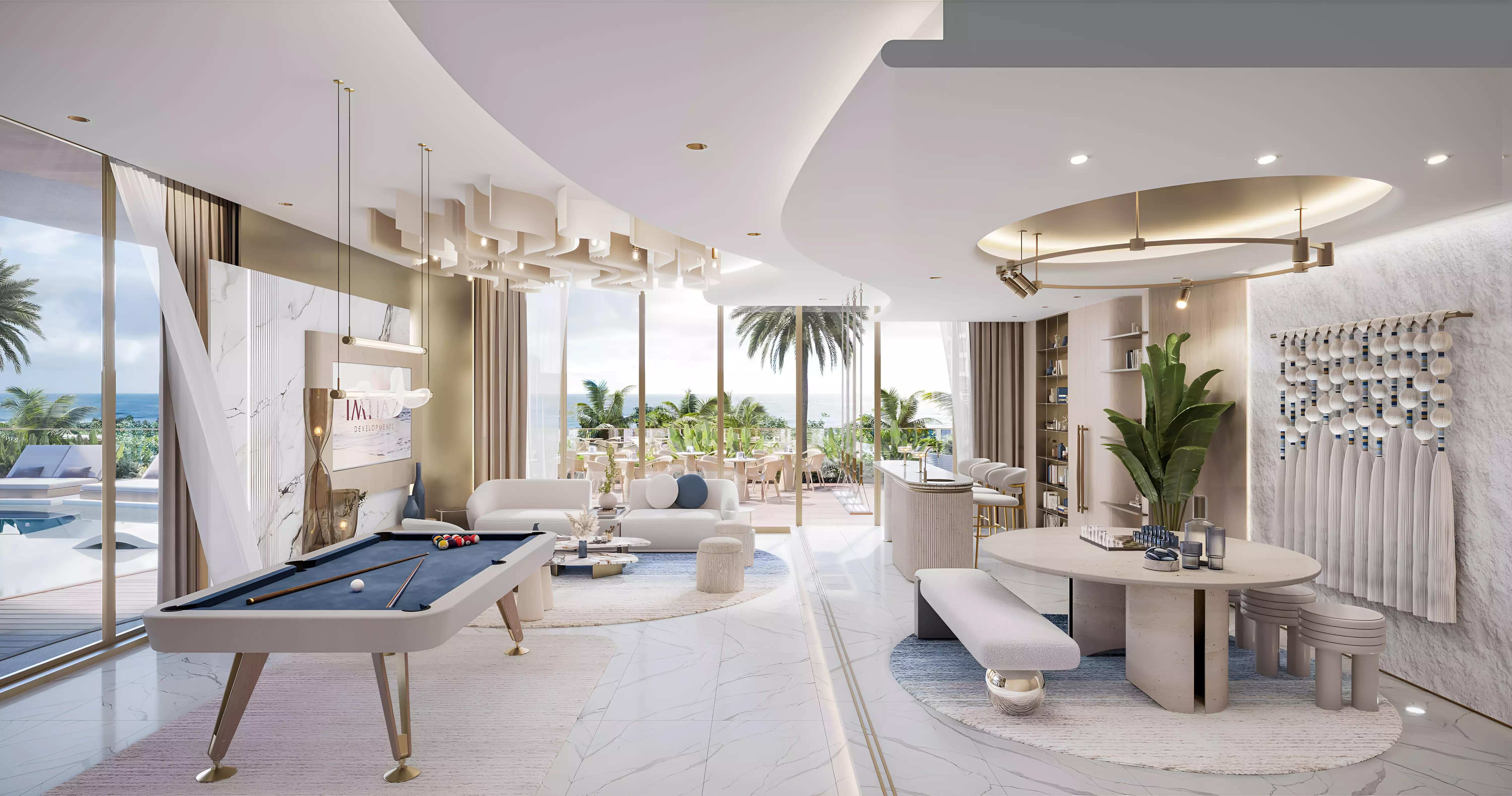 Sunset Bay shared pool deck area, Dubai Islands, Dubai