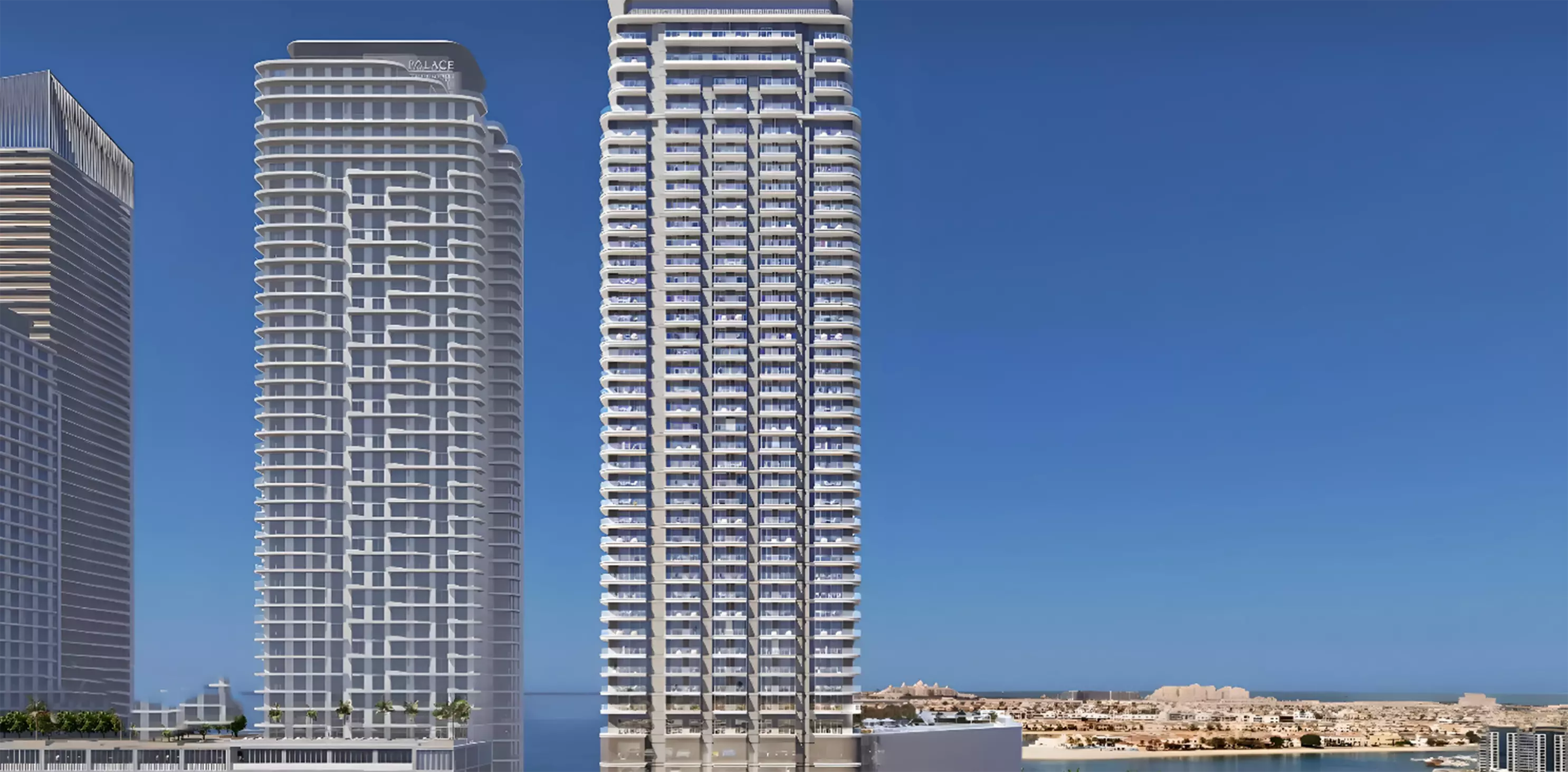 Emaar Beachgate bedroom interior with balcony access, Dubai Harbour
