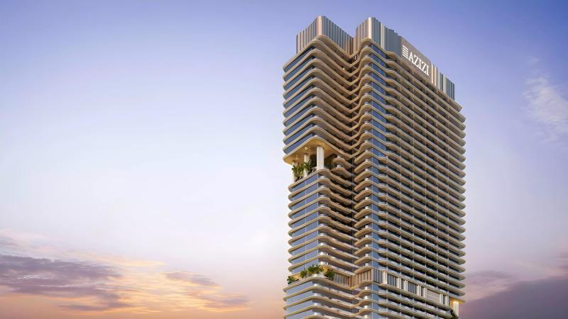 Azizi Milan exterior tower facade in City of Arabia, Dubai