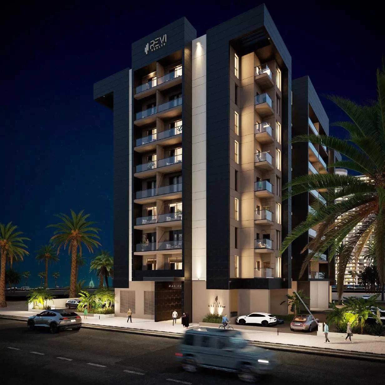 Mas Tower building entrance and driveway, Dubai Silicon Oasis