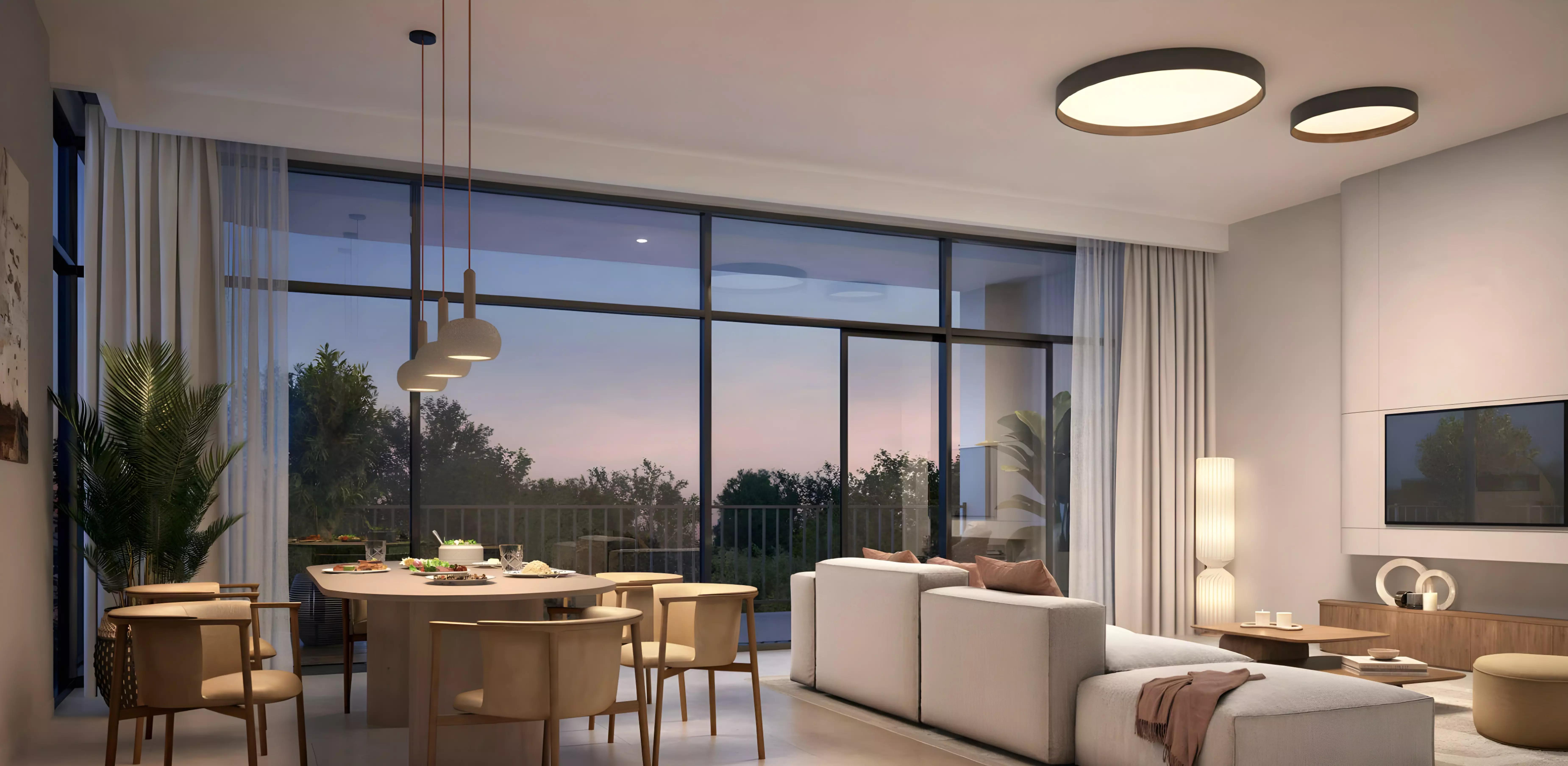 Capria East residential building exterior at Ghaf Woods, Dubai Land
