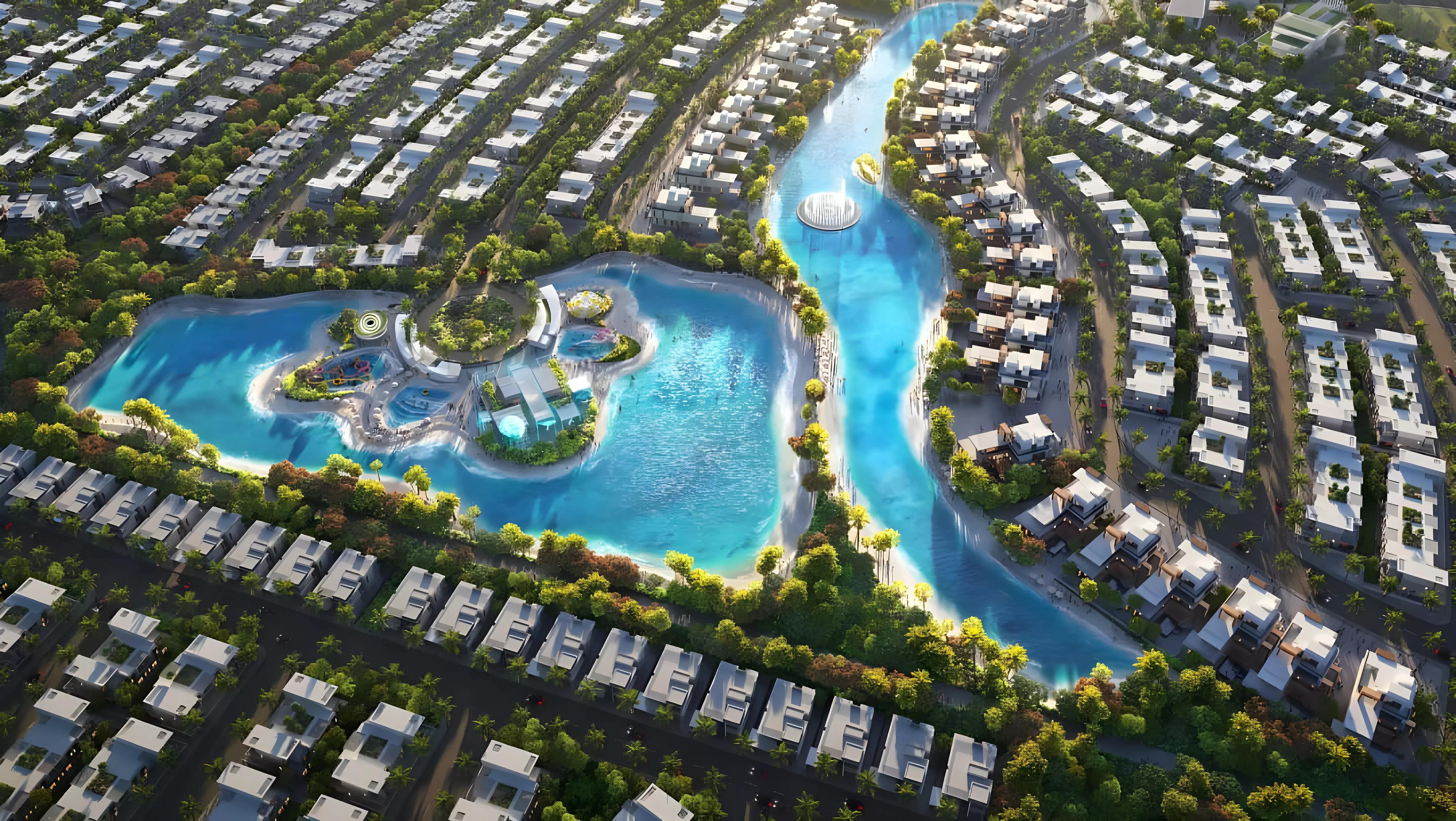 Bali-themed villa facade at DAMAC Islands, Dubai
