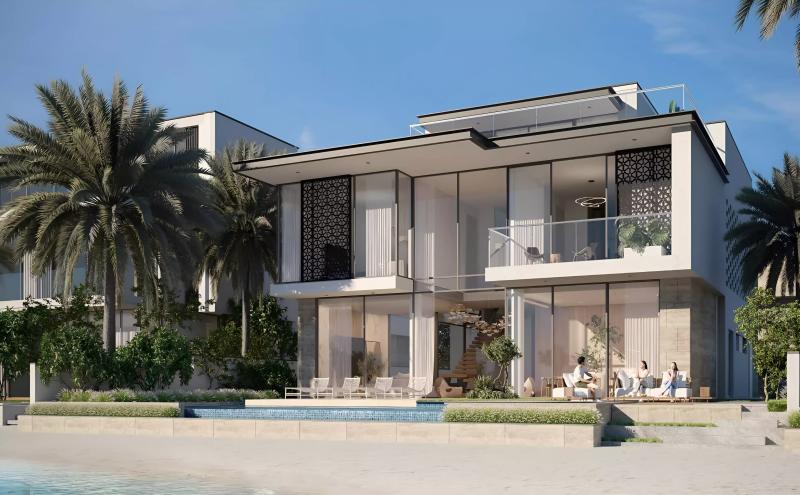 Villa Blue Horizon exterior facade, The Beach Collection Villas, Palm Jebel Ali, Dubai