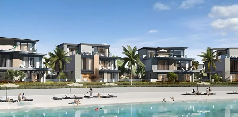 The Lakeshore Villas exterior facade by Ellington, The Sanctuary, MBR City, Dubai
