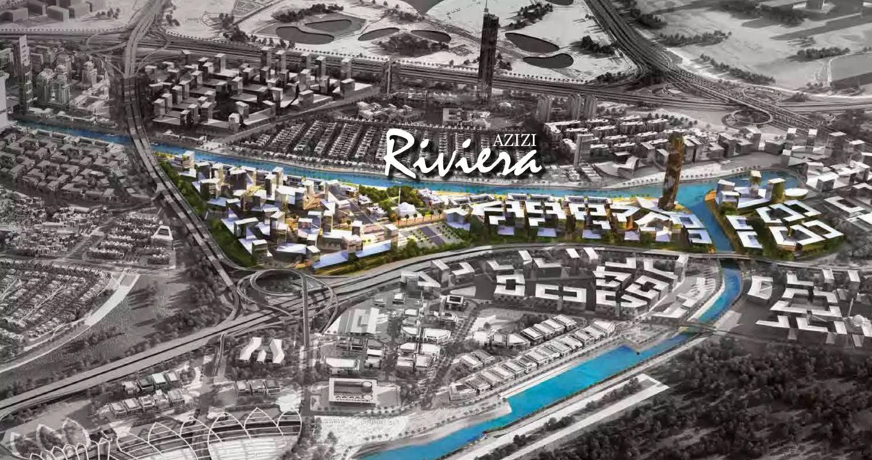 Master plan layout of the Azizi Riviera cluster, Meydan One, Dubai