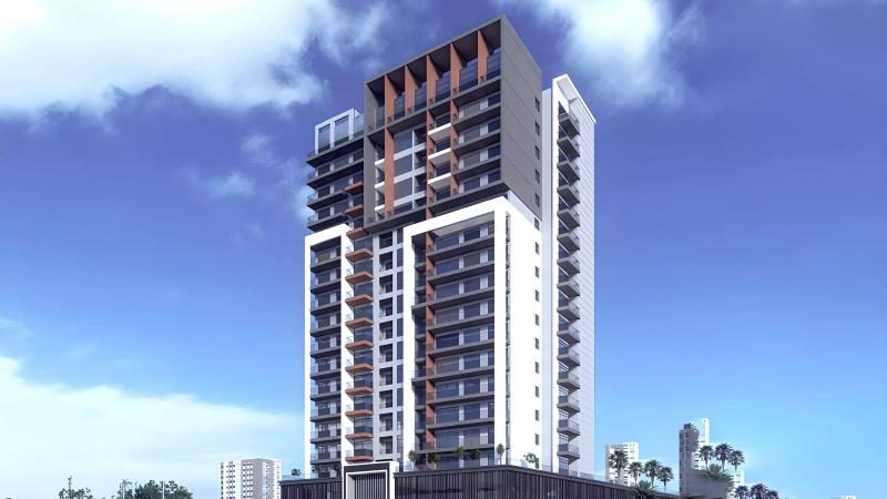 Tulip Oasis X exterior building facade in Majan, Dubai