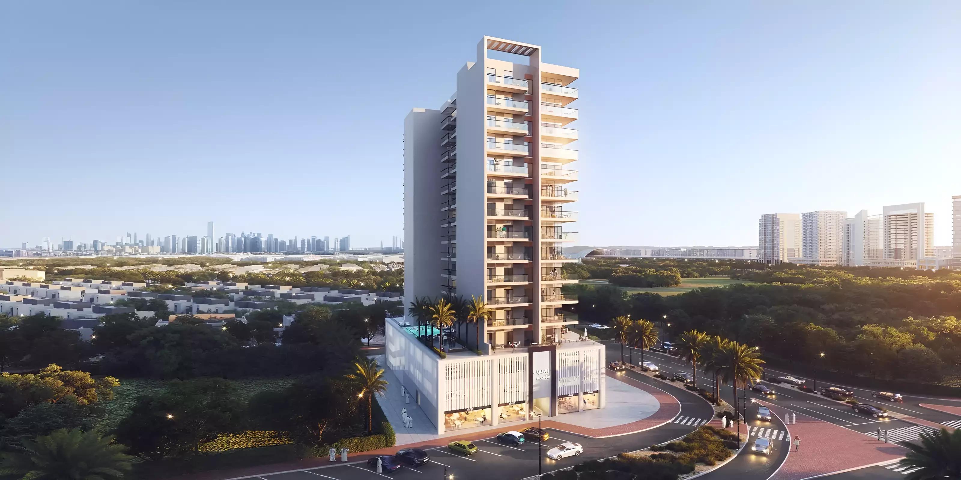 Equiti Arcade exterior facade view, Al Furjan, Dubai