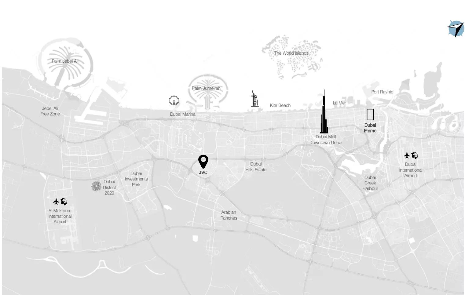 La Perla Homes master plan layout, District 10, JVC, Dubai