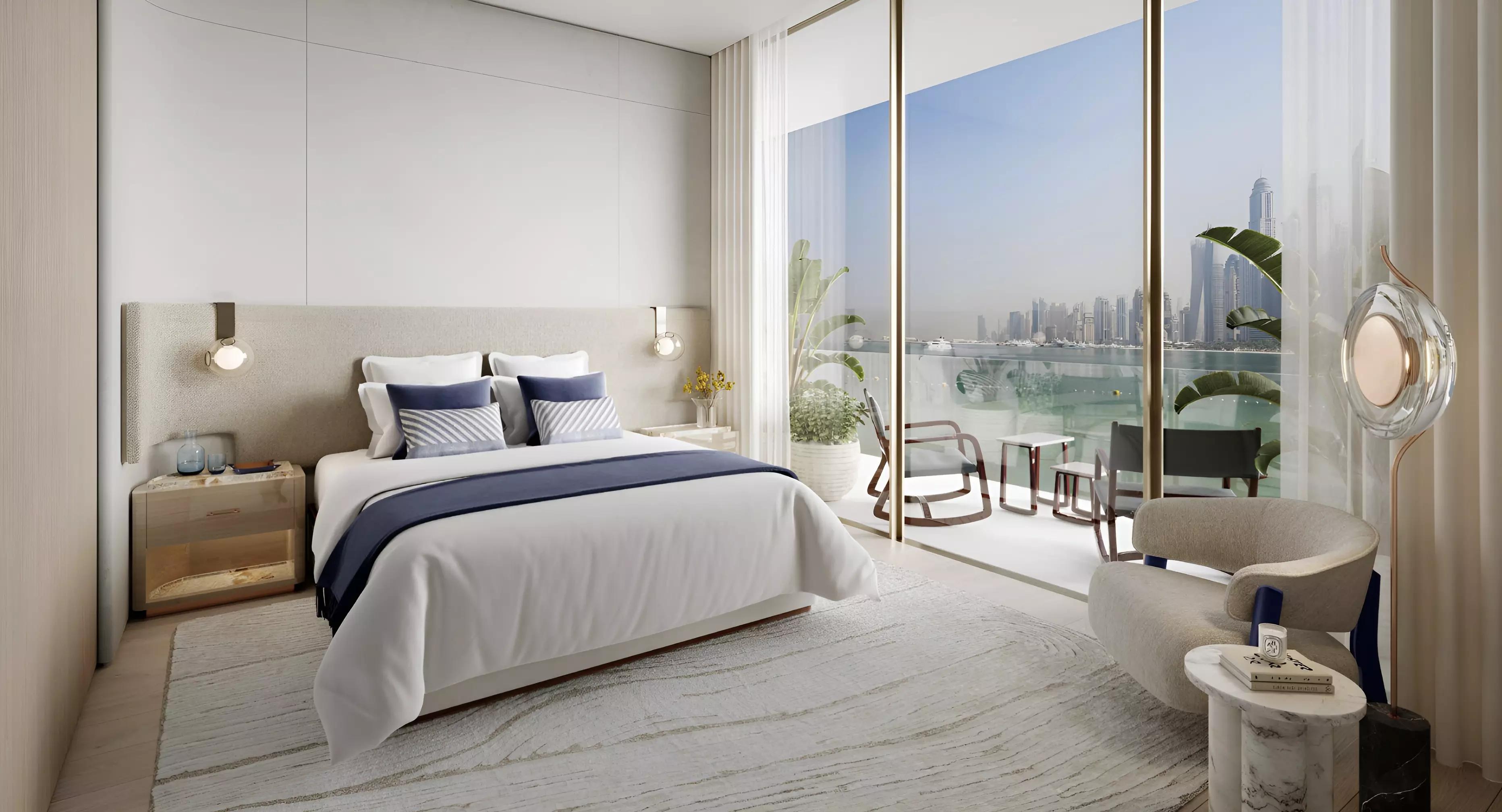 Landscaped grounds and pool area, Dubai Harbour Residences Area 3, Dubai