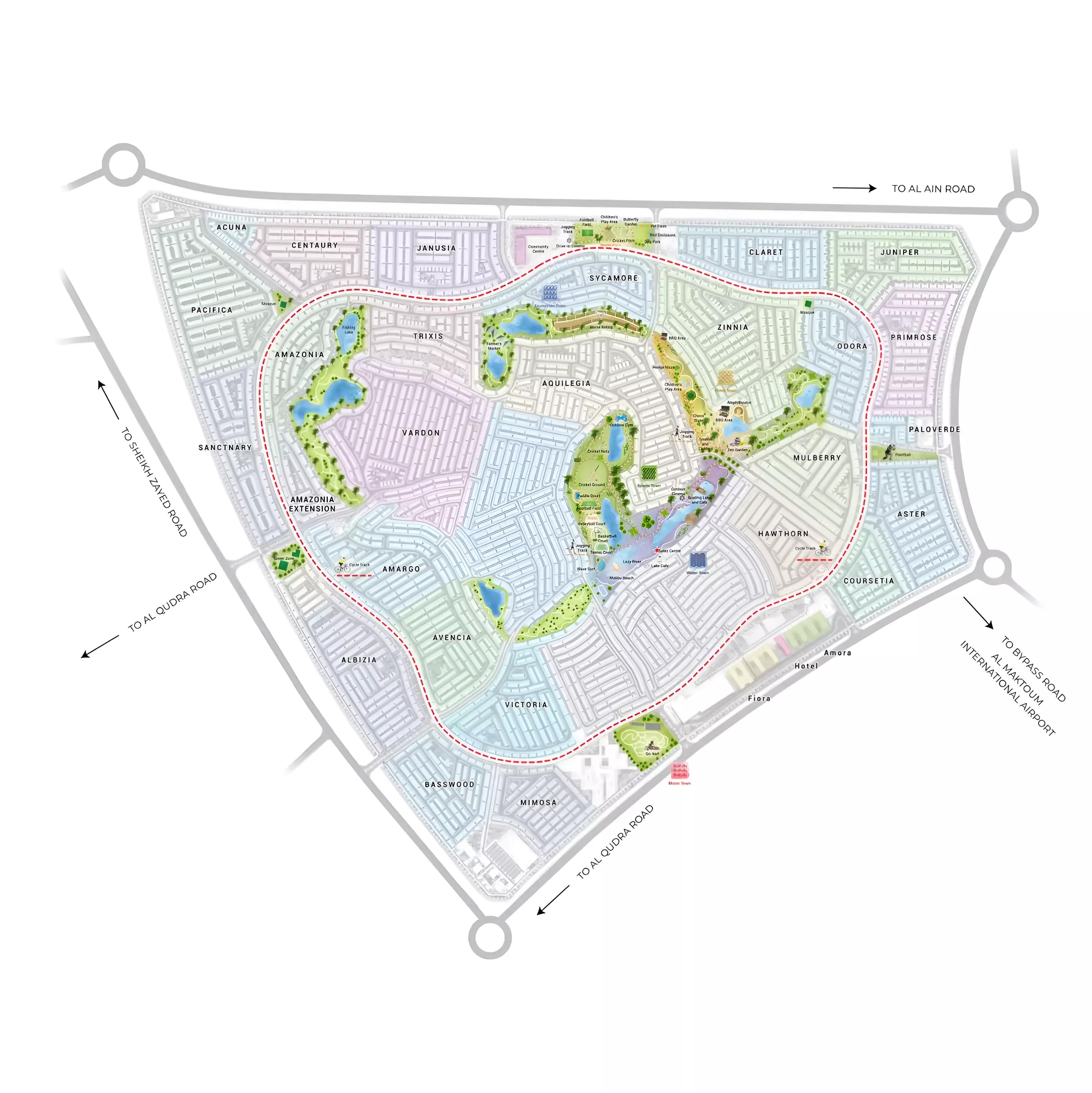 Duo master plan layout, DAMAC Hills, Dubai