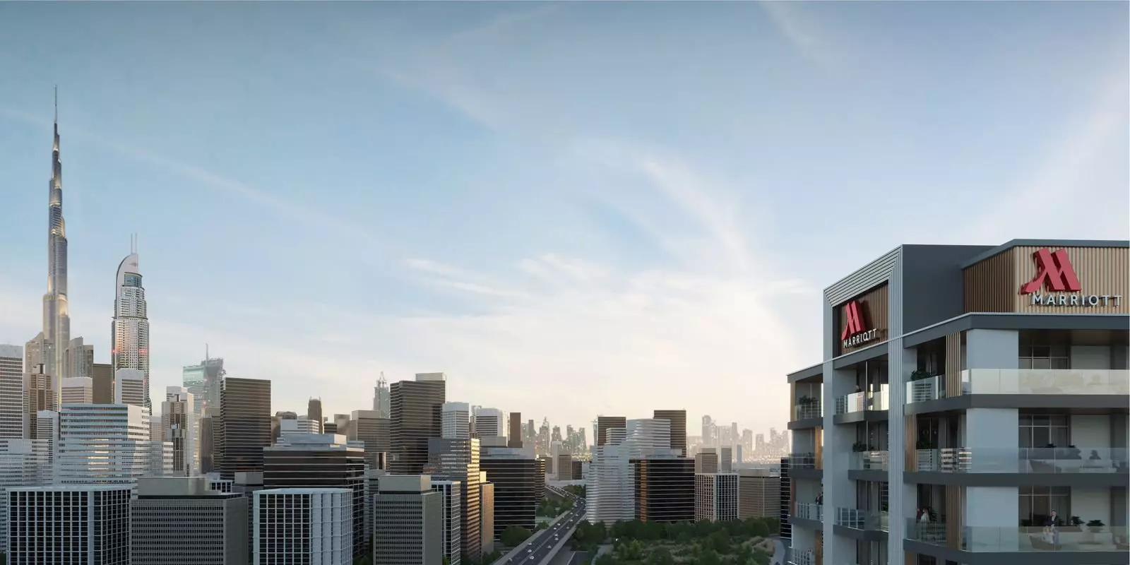 Shared pool and terrace amenity at Marriott Residences by Octa